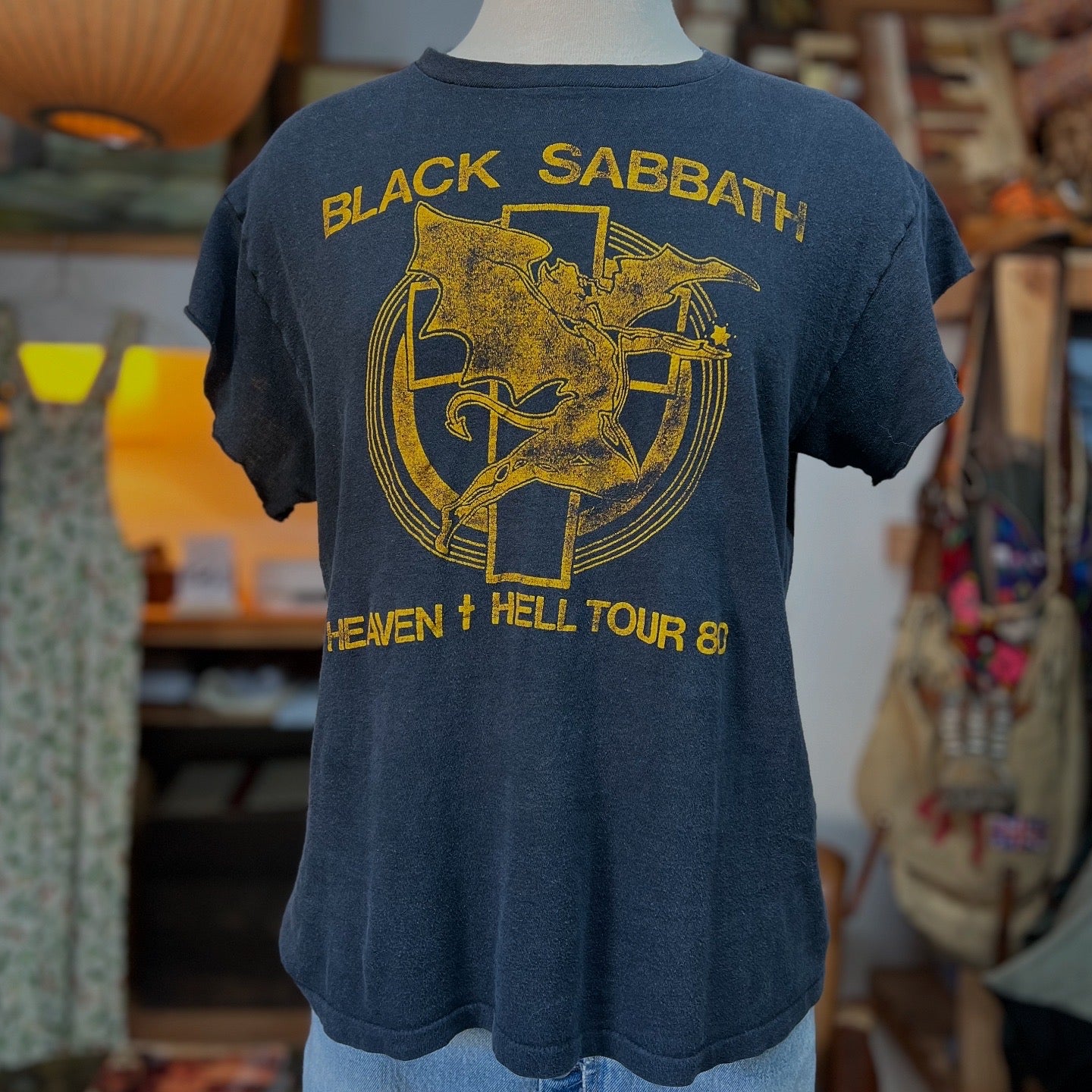 Vintage Black Sabbath 1980 Heaven & Hell Tour Single Stitch Double Sided Band Rock Metal Tee