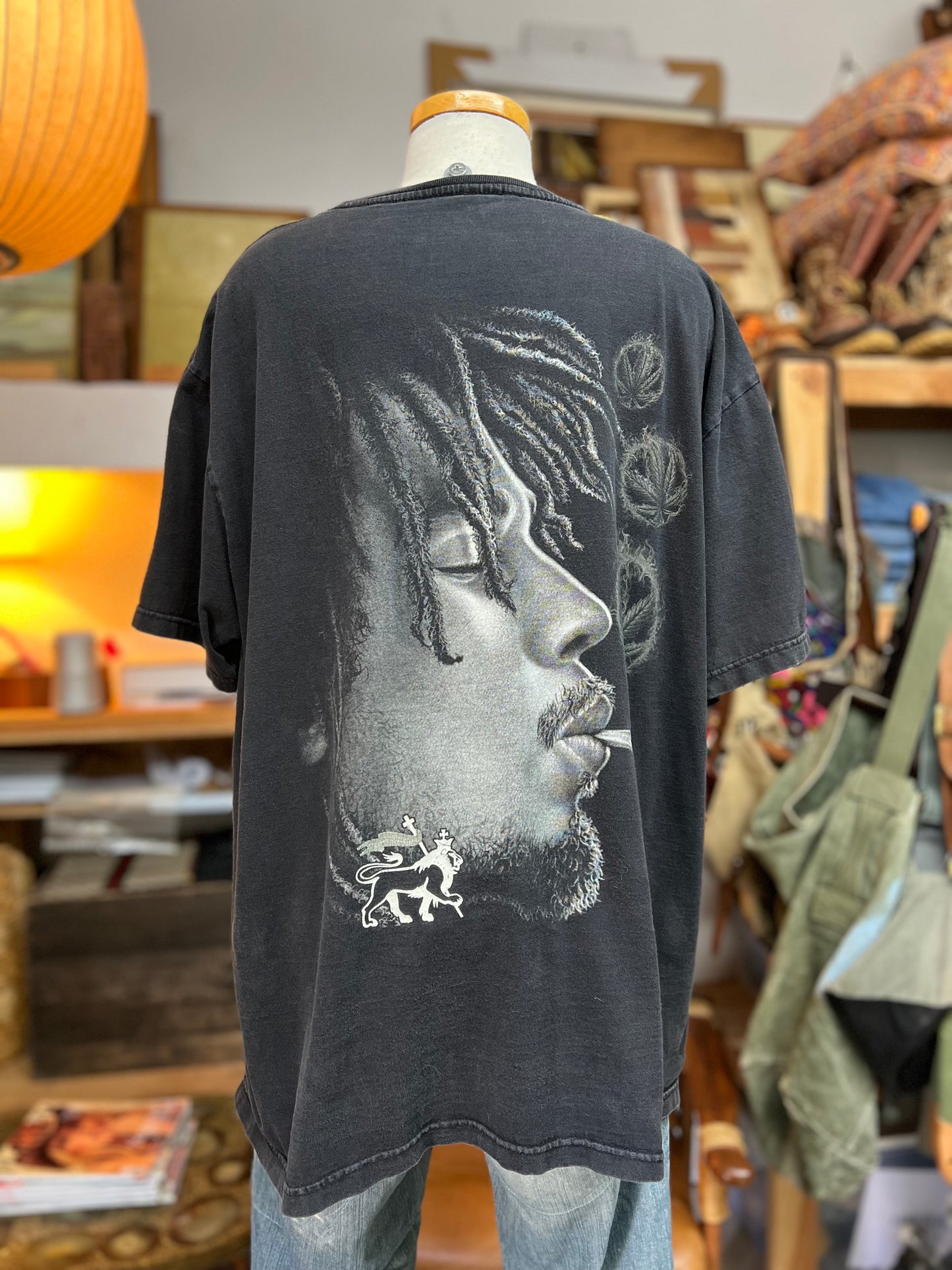 Vintage 90’s Bob Marley Smoke Double Sided  Oversized Tee XXL