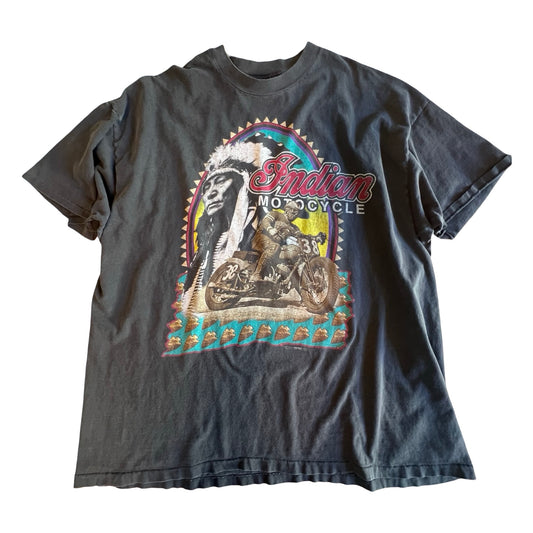 Vintage 1993 Single Stitch Oversized Indian Motocycle Tee XXXL