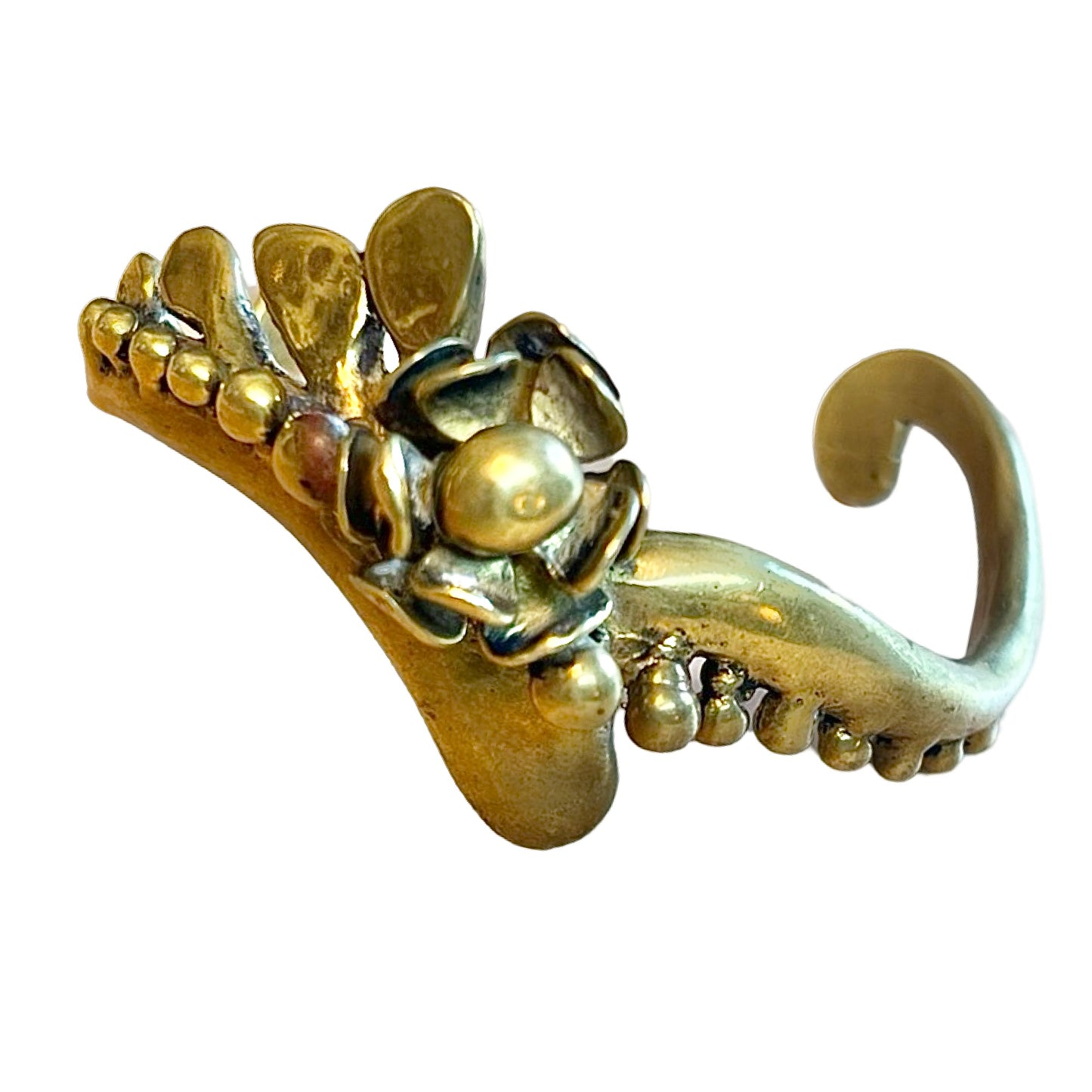 Vintage 1977 Signed Stephen Burr Modernist Brass Cuff