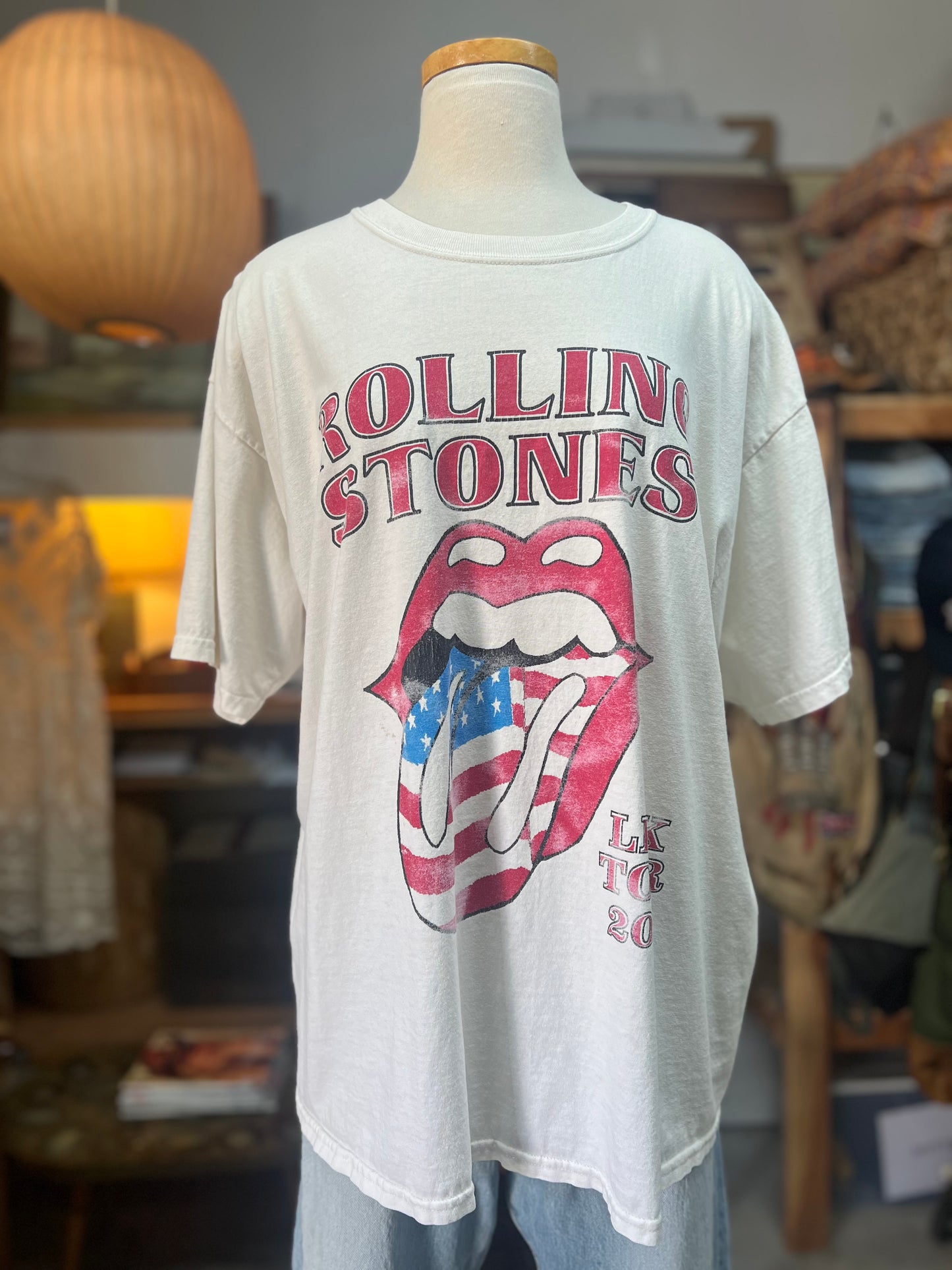 Vintage Rolling Stones Lick Tour 2002 Oversized Double Sided Tee