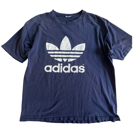 Rare Vintage 1980’s Adidas Single Stitch Double Sided Trefoil Logo Tee XL