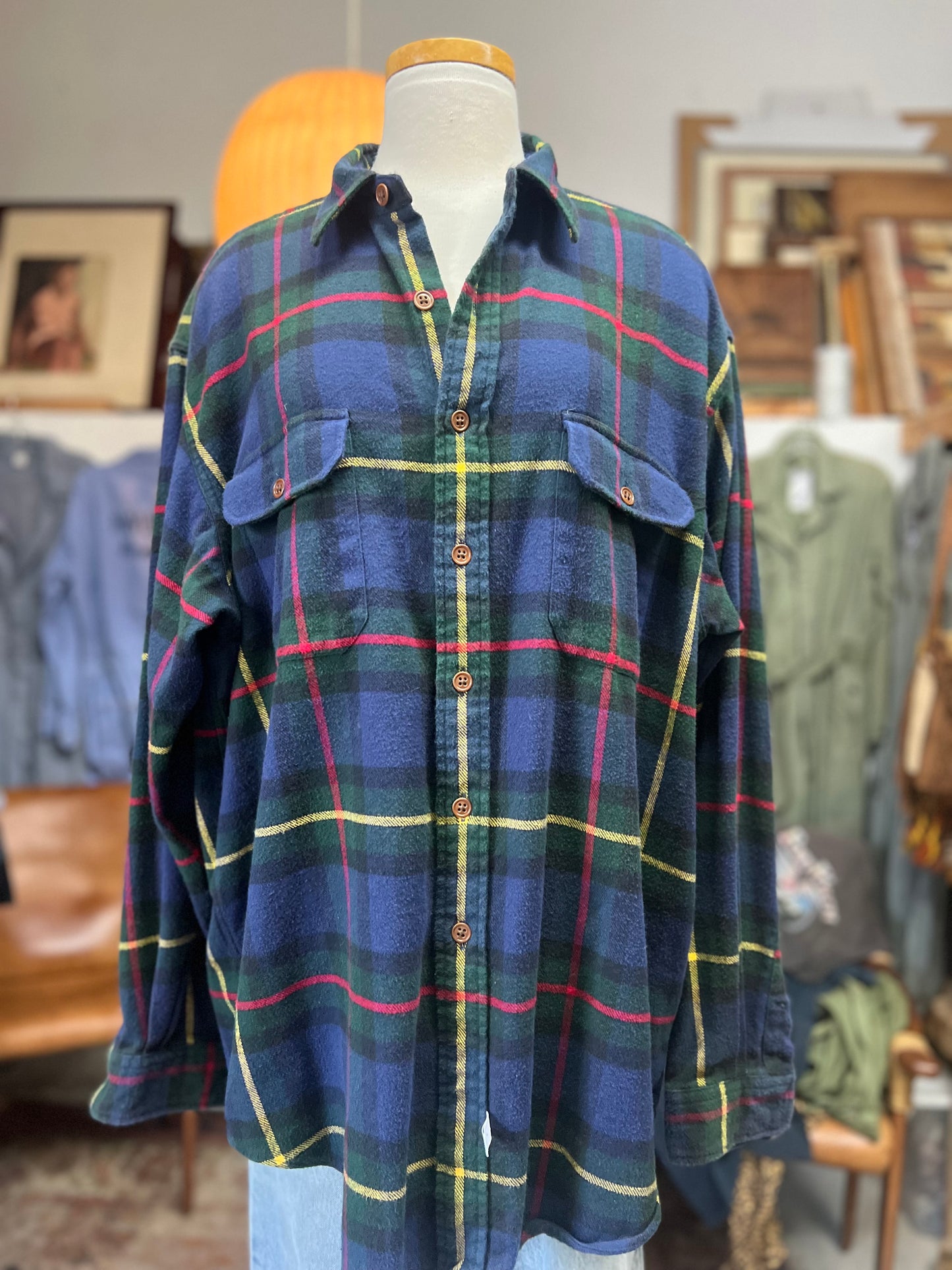 Vintage 90’s Oversized Classic Polo Ralph Lauren Flannel XL