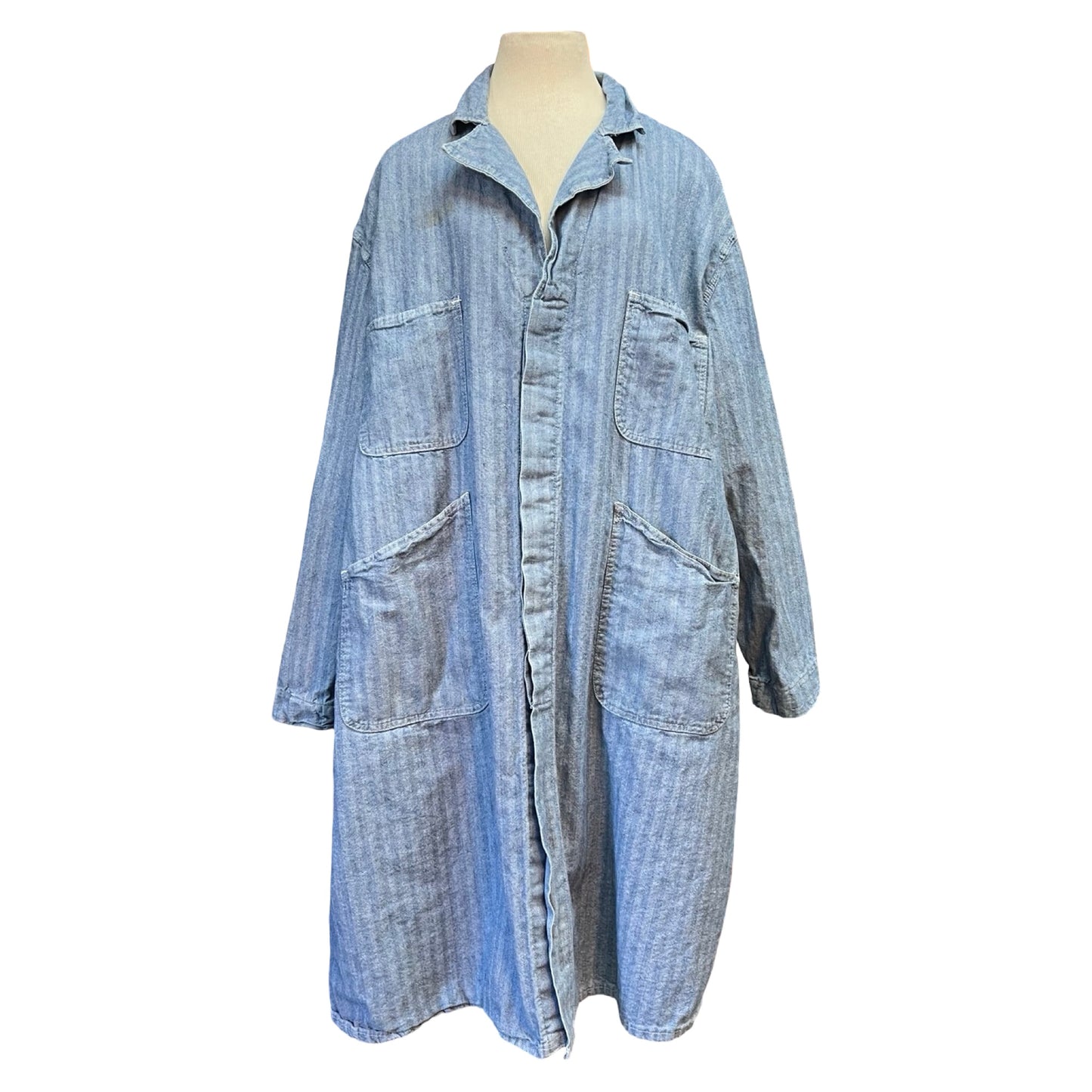 Vintage 1950’s Herringbone Twill Union Made Sanforized Denim Machinist Coat 50R