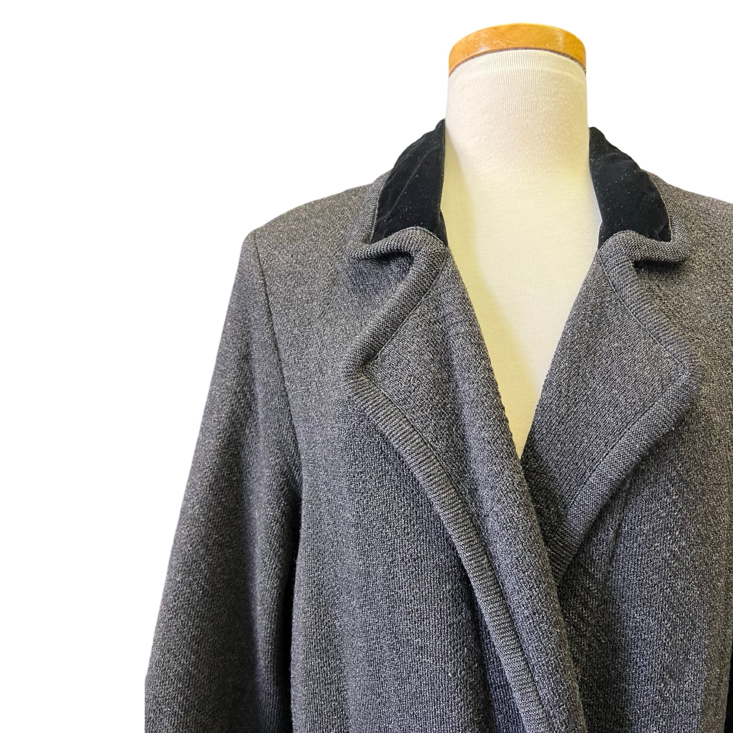 Rare Vintage Valentino Studio 100% Lana Merino Italian Wool Double Breasted Coat 42/8 Made In Italy