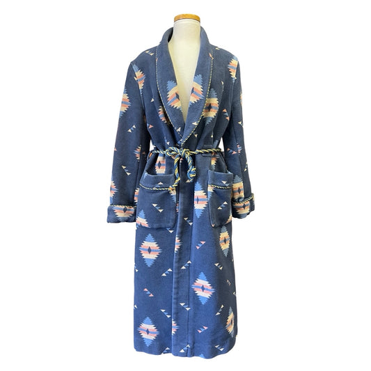 Vintage 80’s Ralph Lauren Navajo Blanket Serape Shawl Collar Robe House Coat M