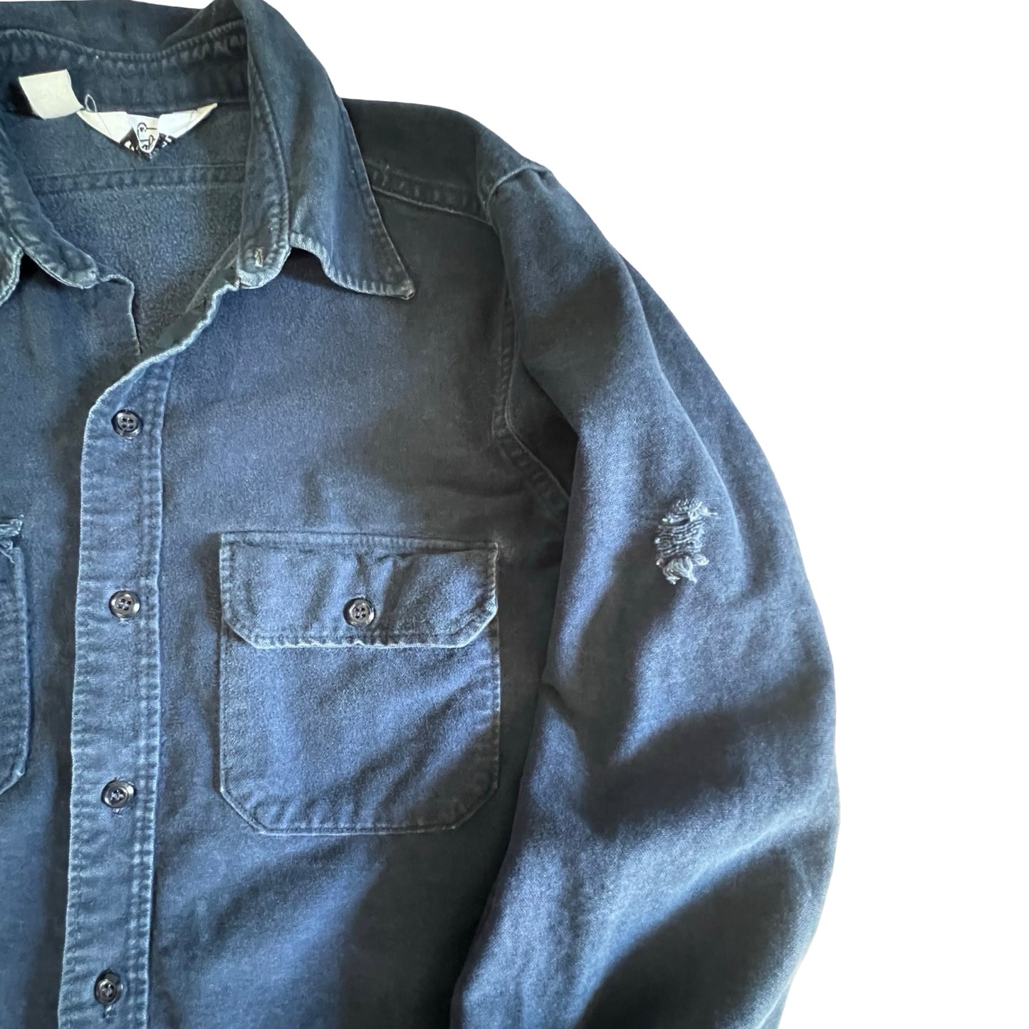 Vintage 70’s/80’s Distressed Woolrich Chamois Shirt L