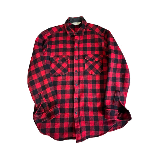 Vintage 80’s LL Bean Old Friends Wool Buffalo Plaid Shirt Jacket XL/Tall