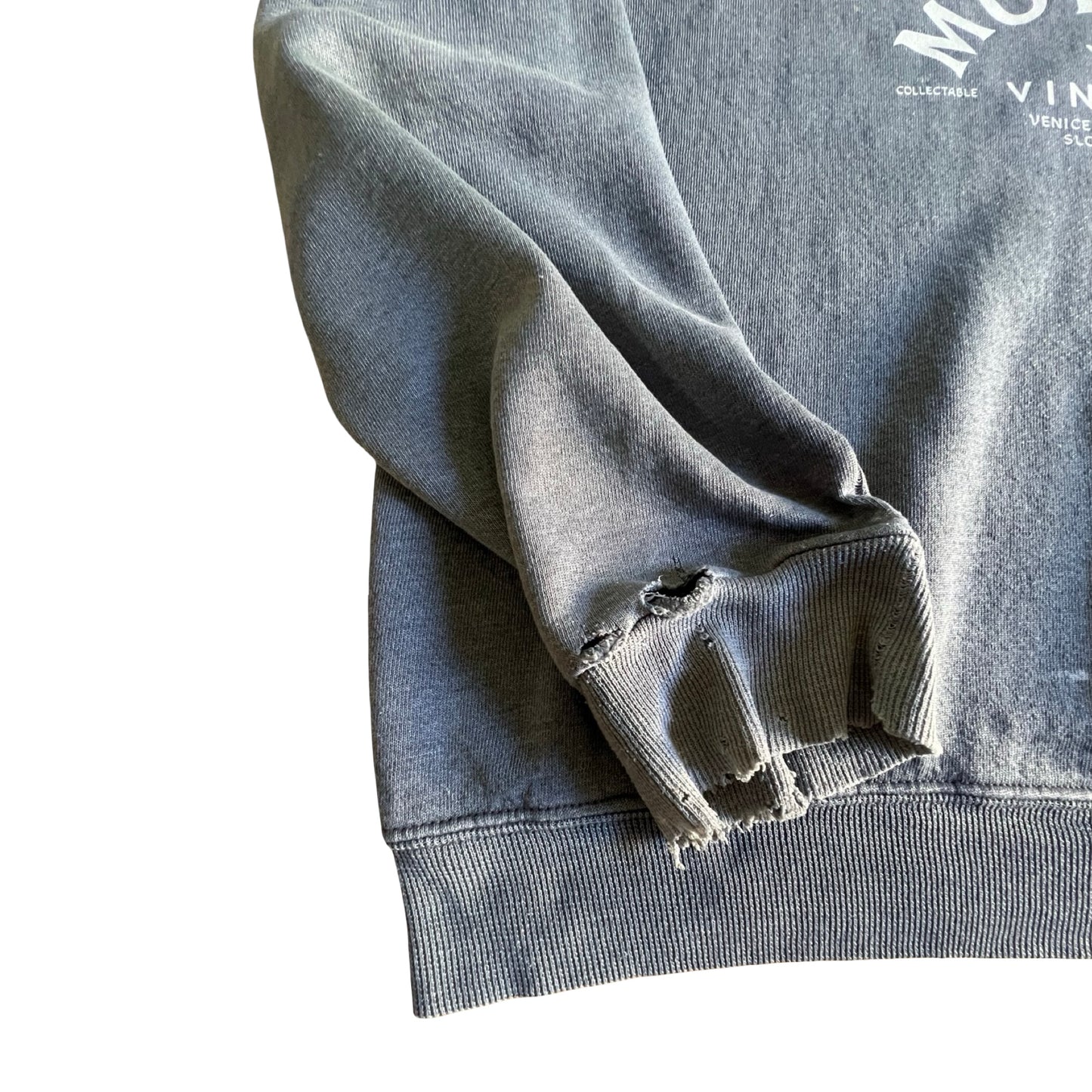 Vintage 80’s Heavily Distressed Russell Sweatshirt w/ MV Logo XL