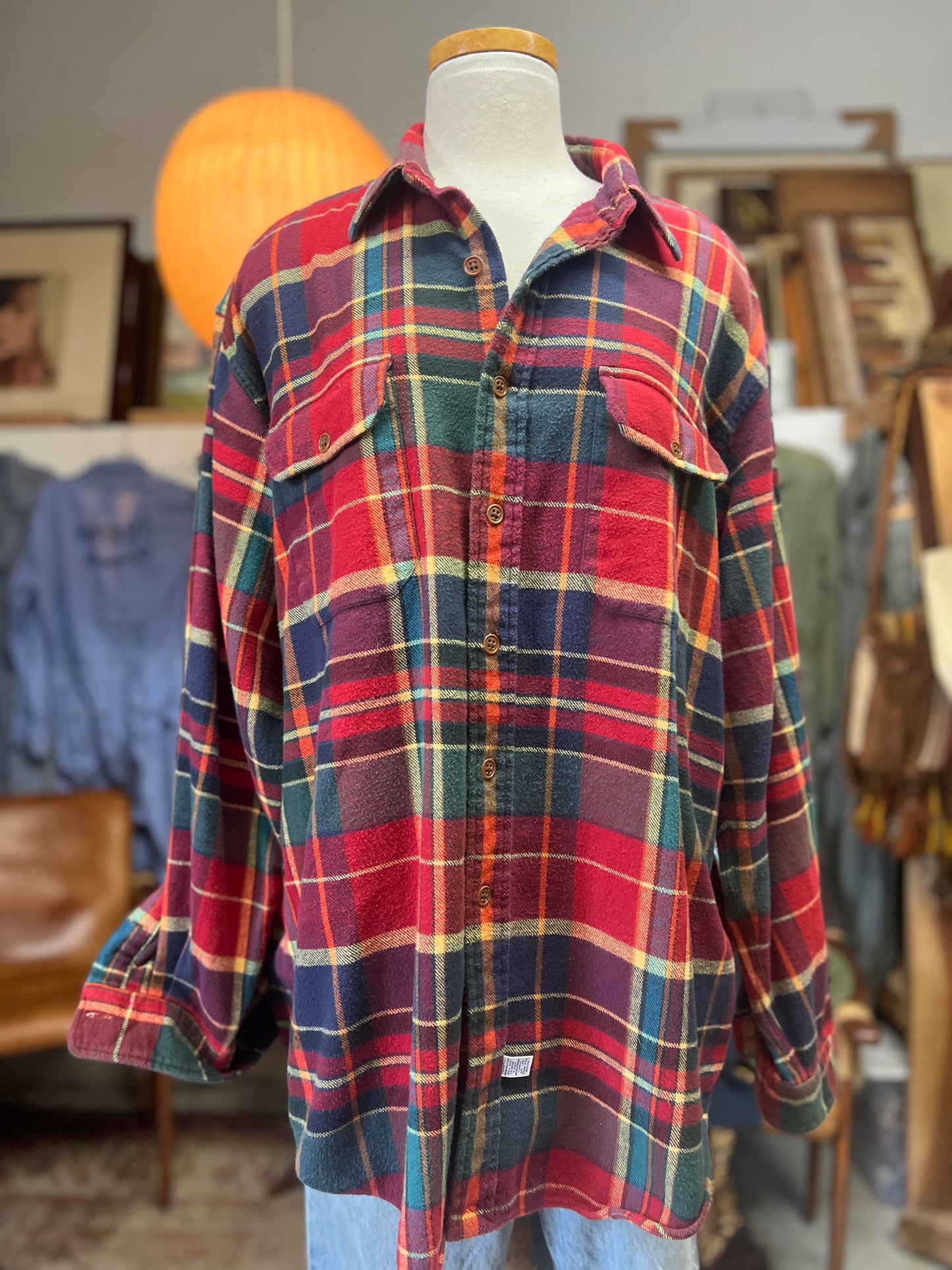 Vintage 90’s Oversized Classic Polo Ralph Lauren Flannel XL