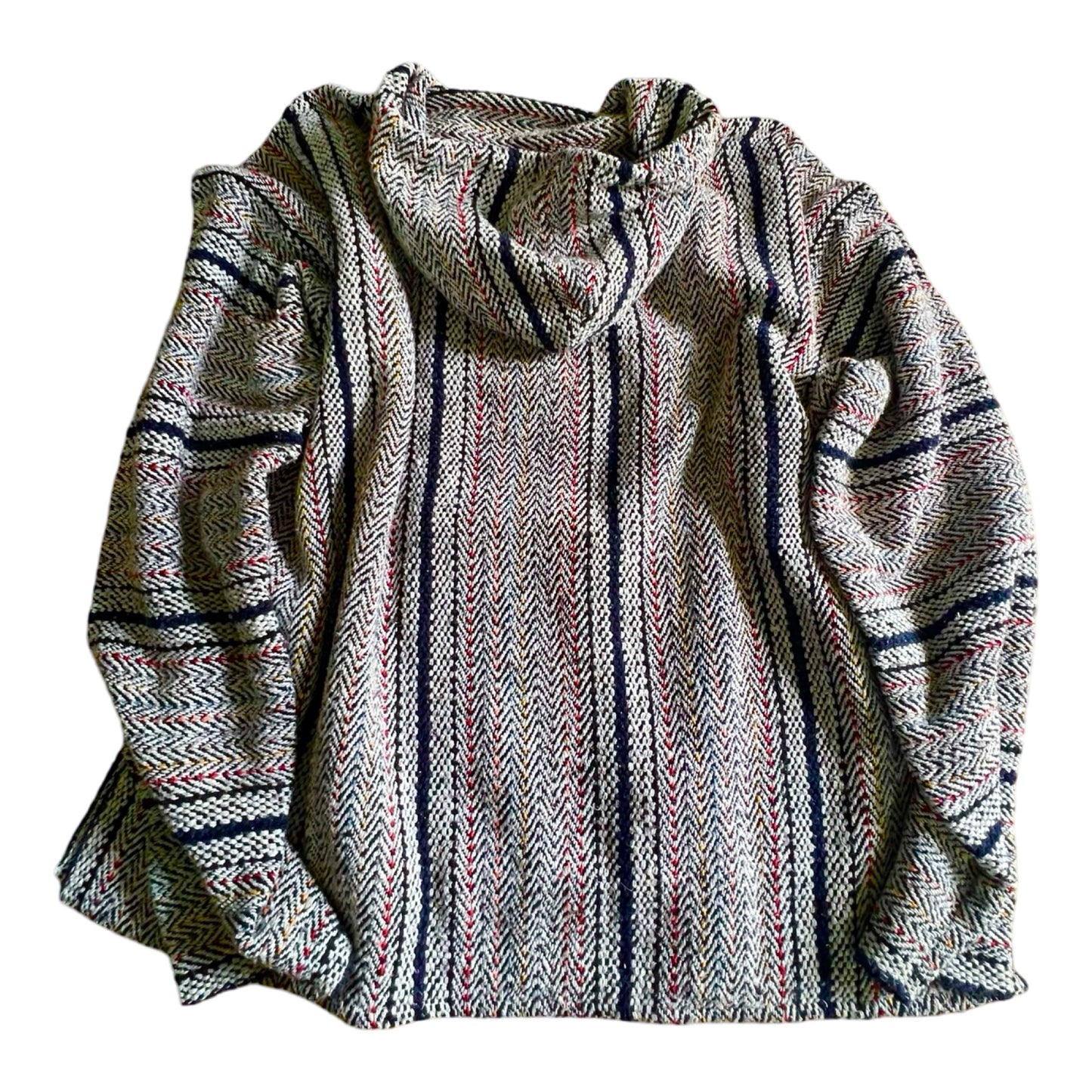Vintage 70’s Big G Imports Striped Baja Pullover Poncho XL