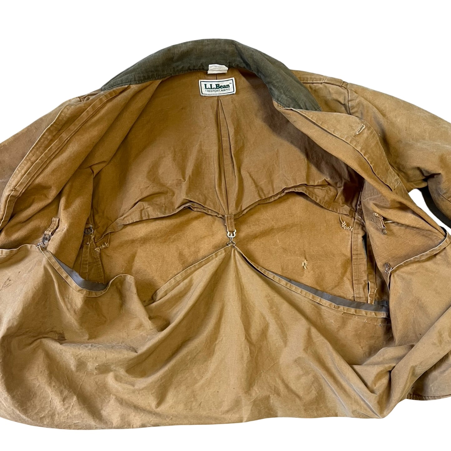 Vintage 1970’s/80’s LL Bean Heavy Canvas Heavily Distressed Duck Hunting Jacket XL