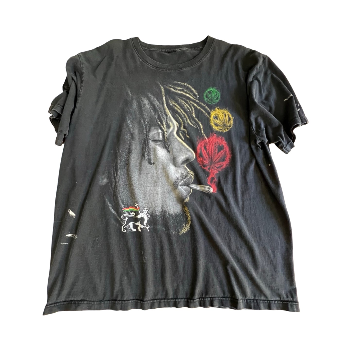 Vintage 90’s Bob Marley Smoke Double Sided  Oversized Tee XXL