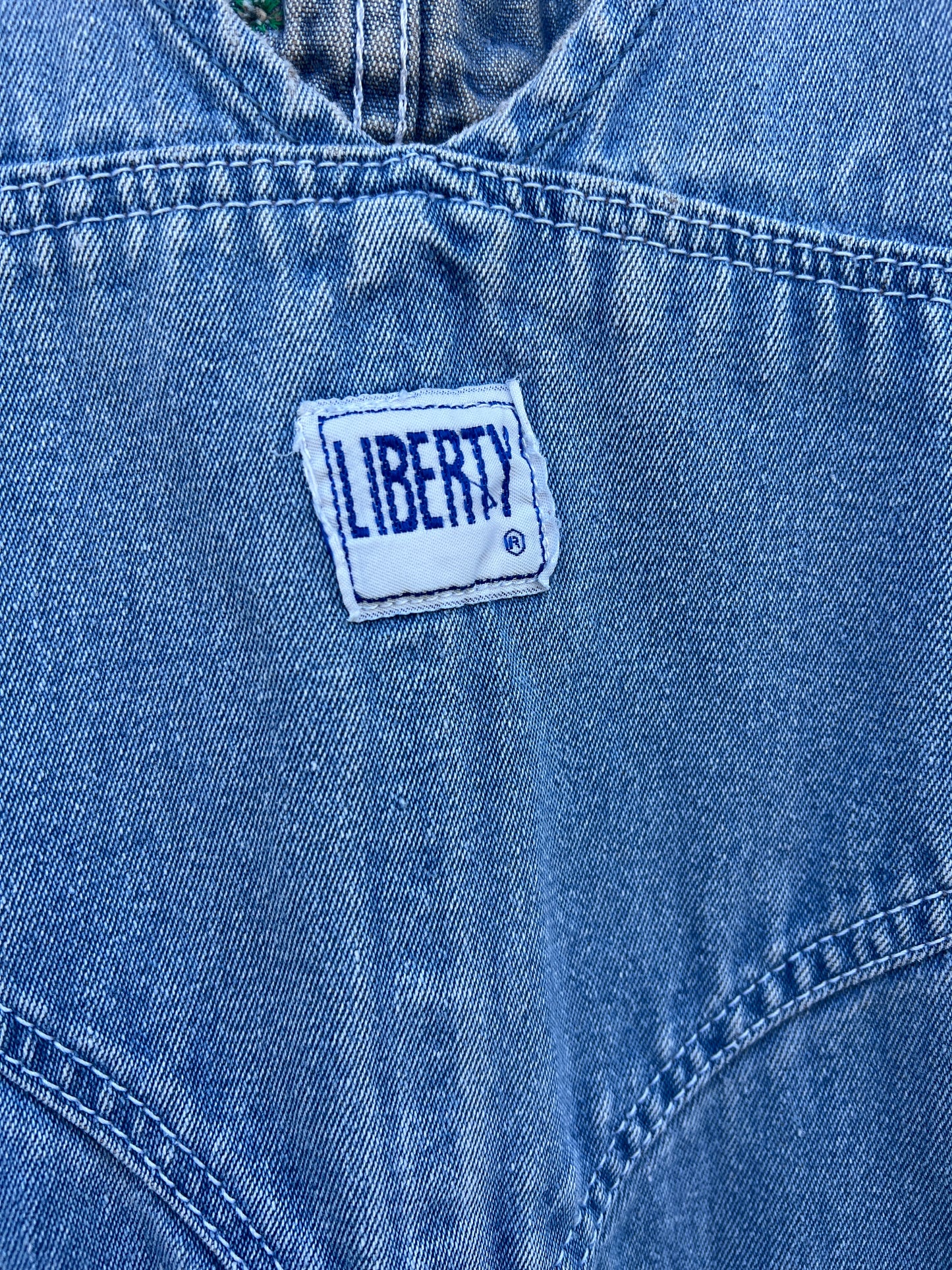 Vintage Distressed & Faded Oversized Liberty Overalls XL