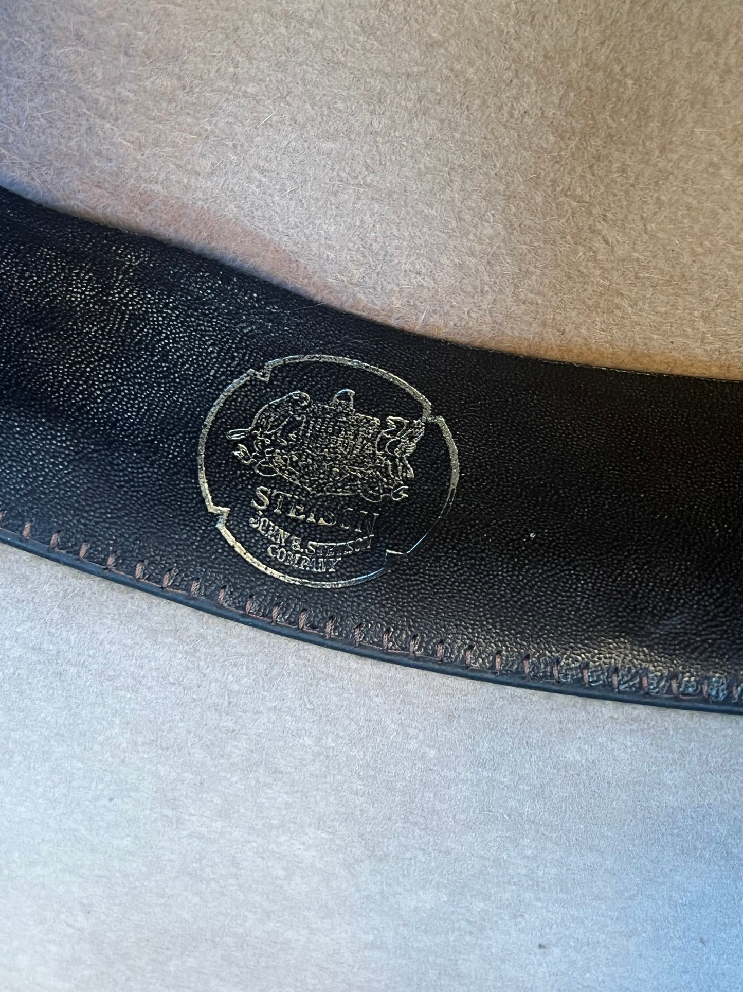 Vintage Bespoke Stetson Hat w/ Vintage Fabric Hat Band and Dyed Tipped Brim