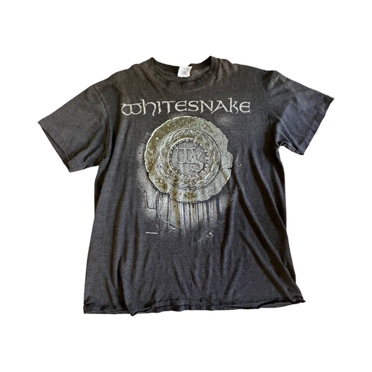 Vintage Whitesnake 1987 Single Stitch Double Sided Rock Tee Worn To Perfection L