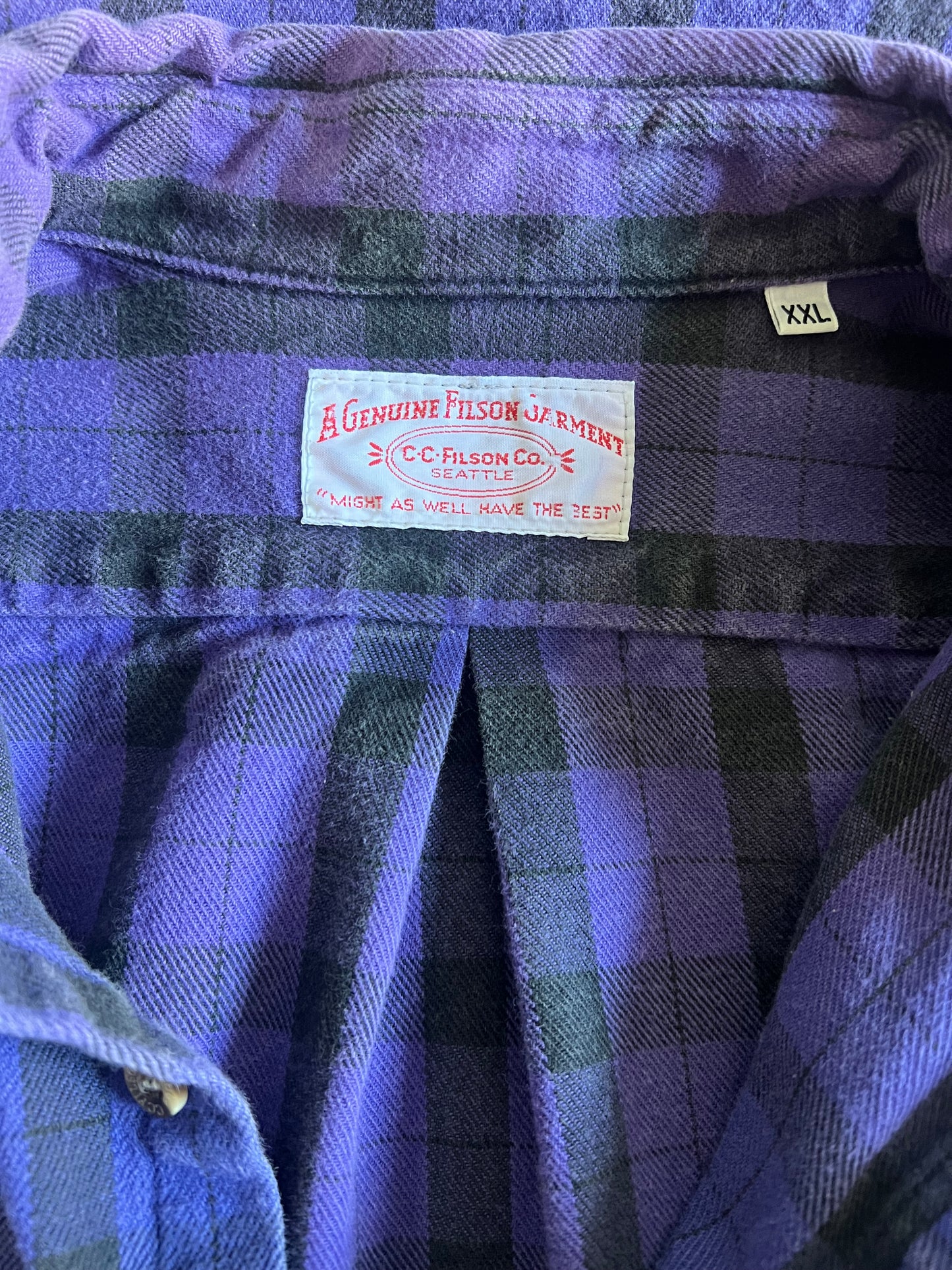 Vintage 90’s Filson Heavy Faded Purple Oversized Flannel XXL