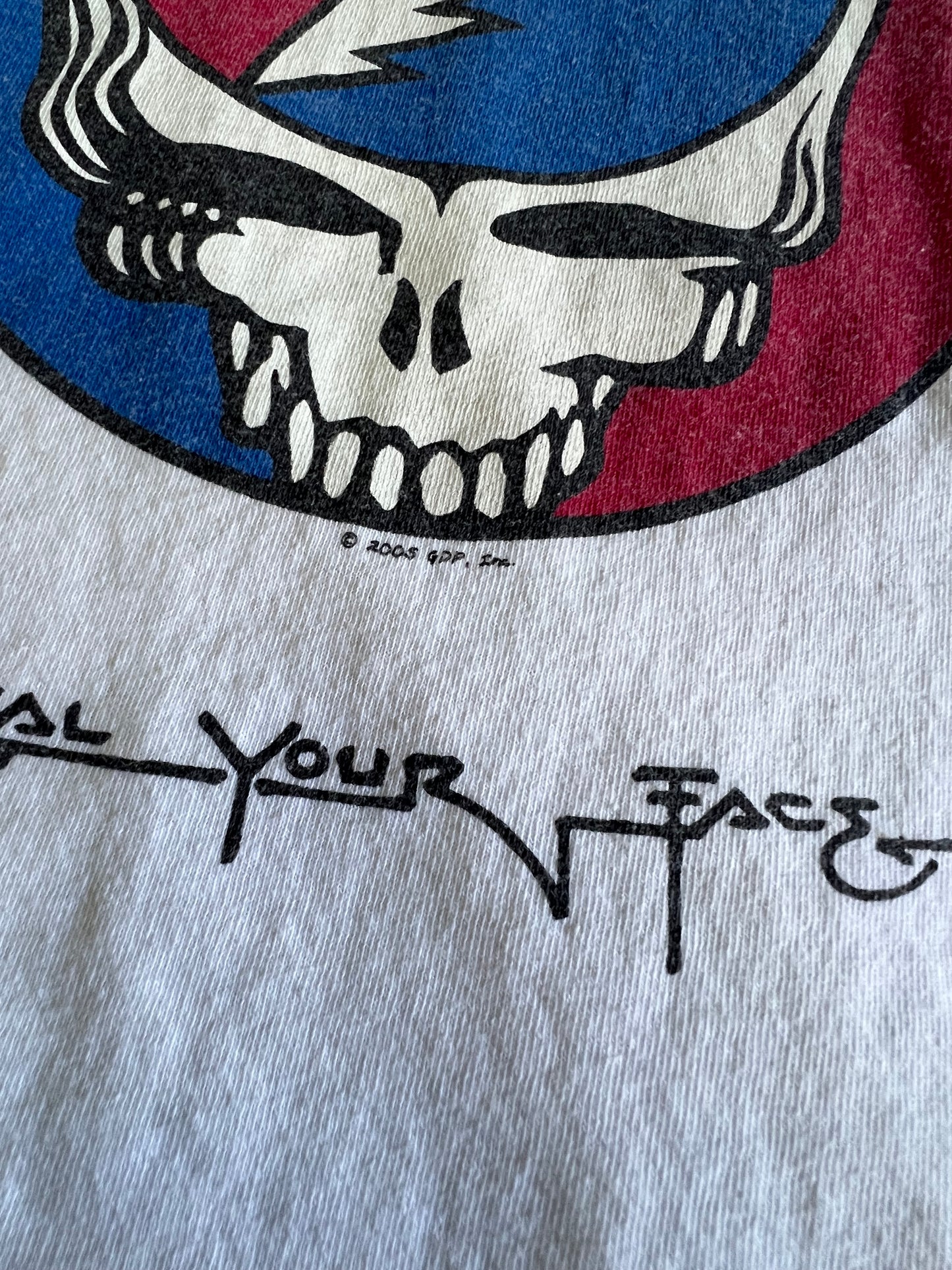 Vintage Grateful Dead Steal Your Face 2005 Ringer Tee Liquid Blue XL