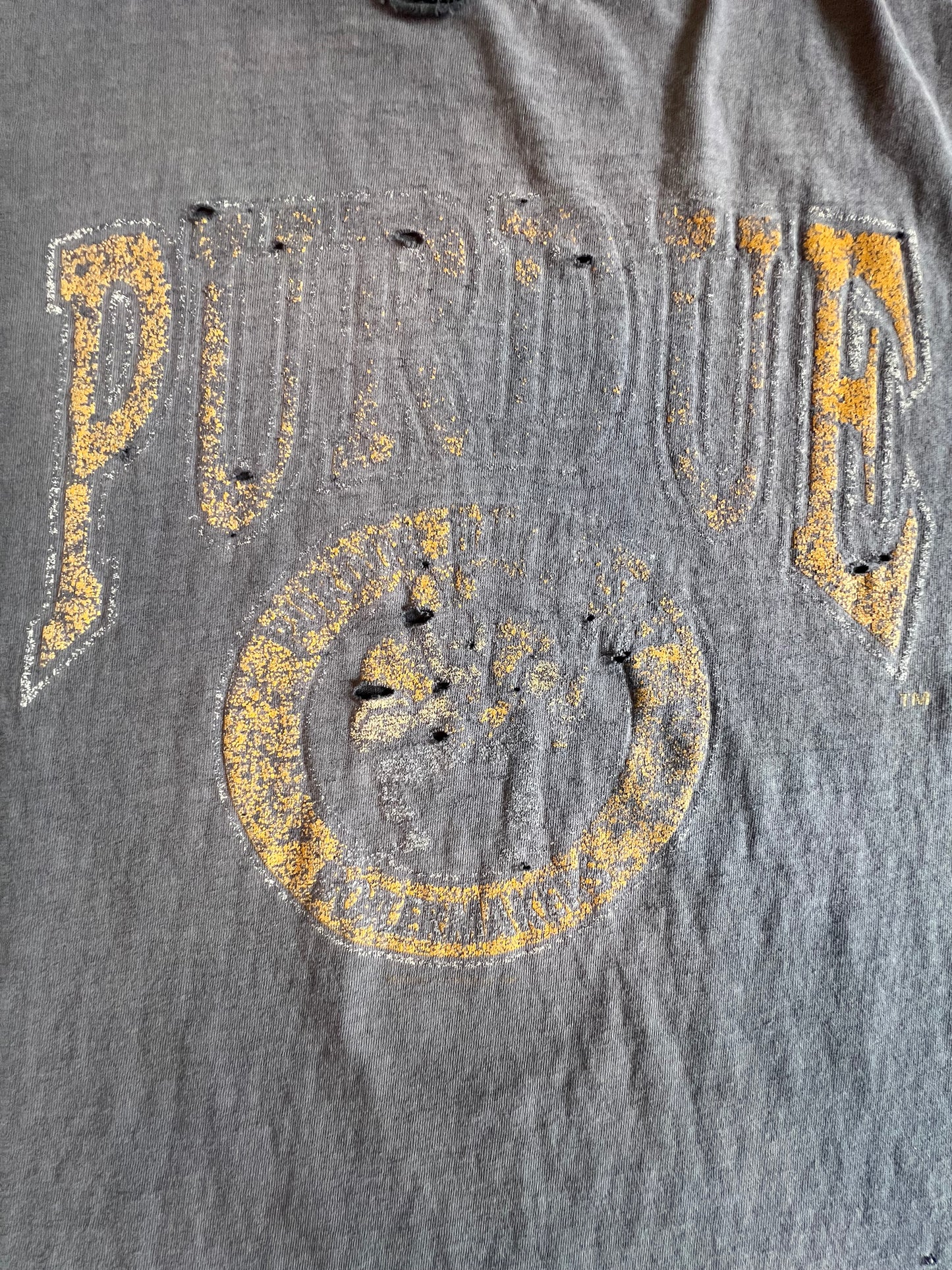 Vintage Distressed Purdue Single Stitch Oversized Tee XL