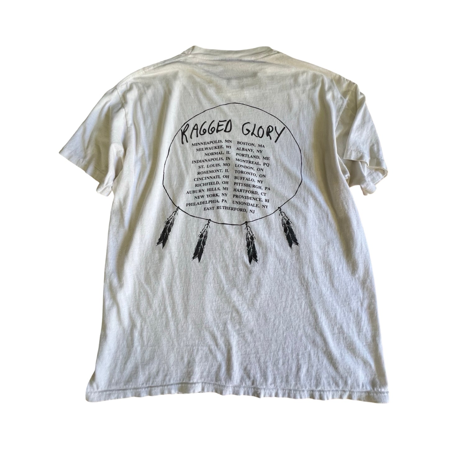 Vintage 1991 Neil Young Crazy Horse Ragged Glory Band Tee L/XL