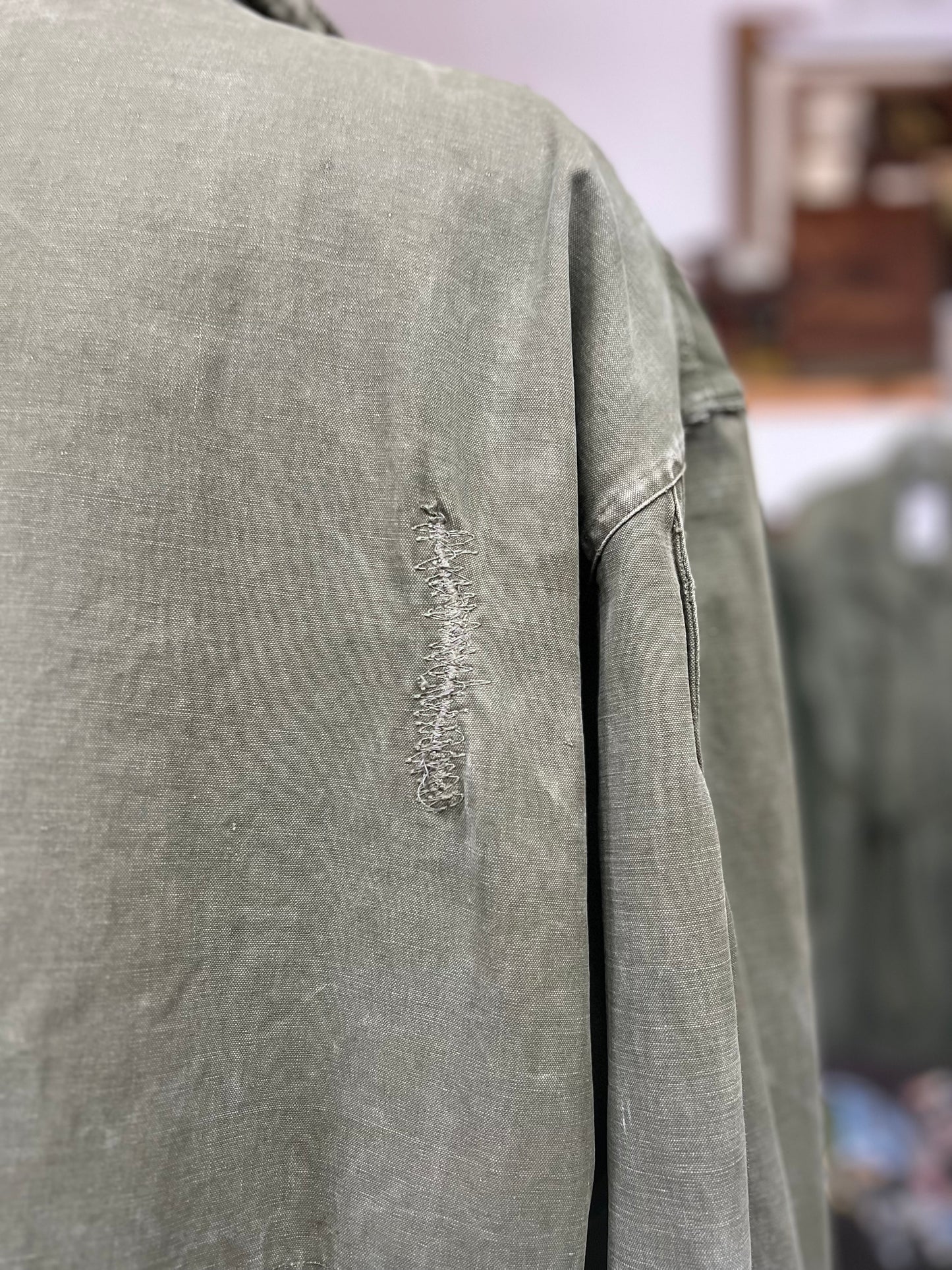 Incredible Rare 1950’s Vintage Distressed Army Jacket XL