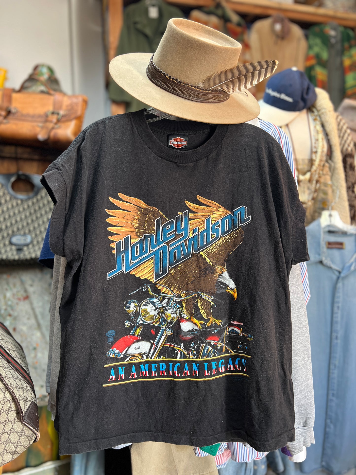 Vintage 1992 Harley Davidson Single Stitch Muscle Tee XL