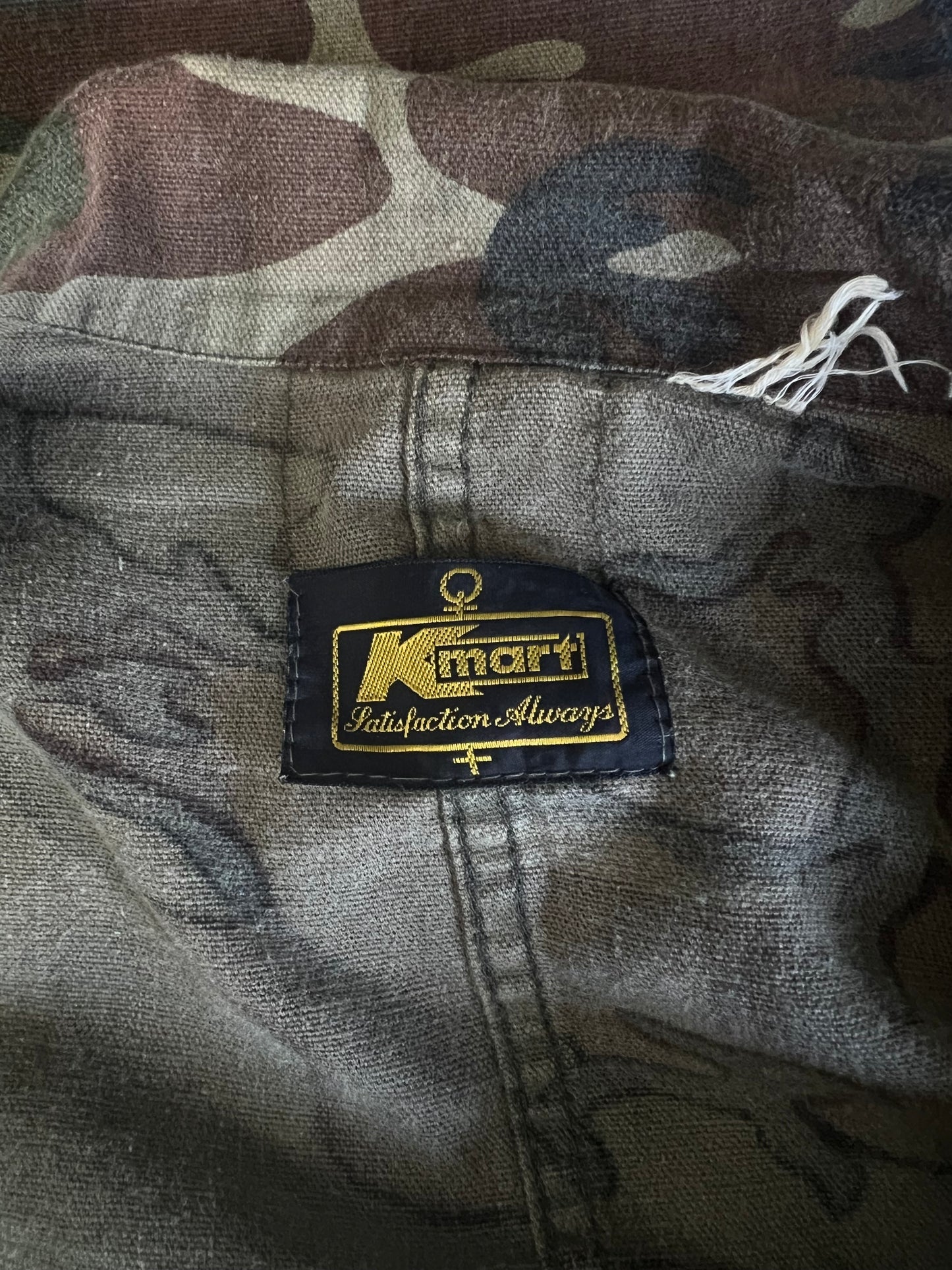 Vintage 1970’s Oversized KMart Zip Front Camo Jumpsuit XL/XXL