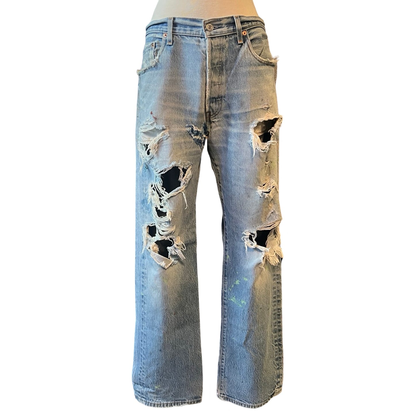 Vintage Thrashed Distressed Levi’s 501’s 34 X 31