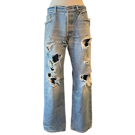 Vintage Thrashed Distressed Levi’s 501’s 34 X 31