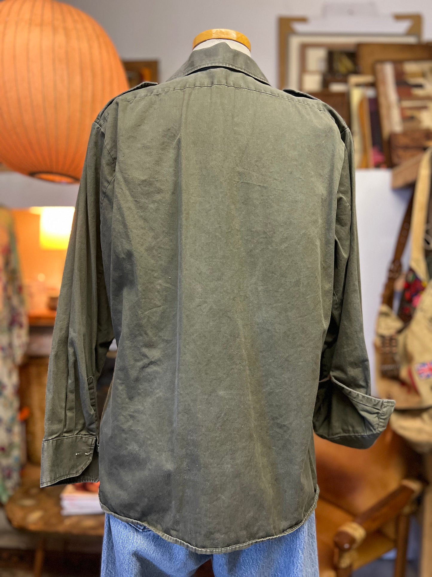 Vintage Austrian Military Uniform Shirt Jacket Heerseigentum L