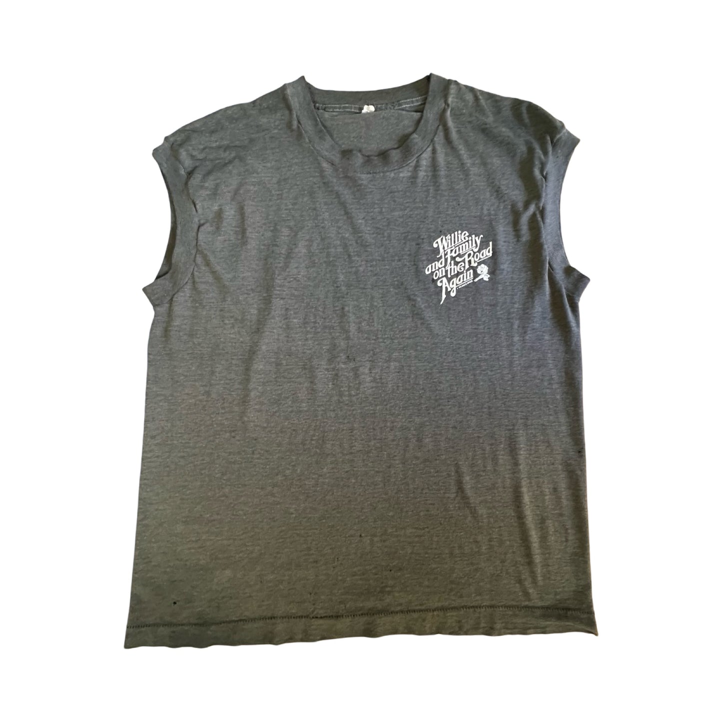 Vintage Willie Nelson & Family On The Road Again Single Stitch Muscle Tee