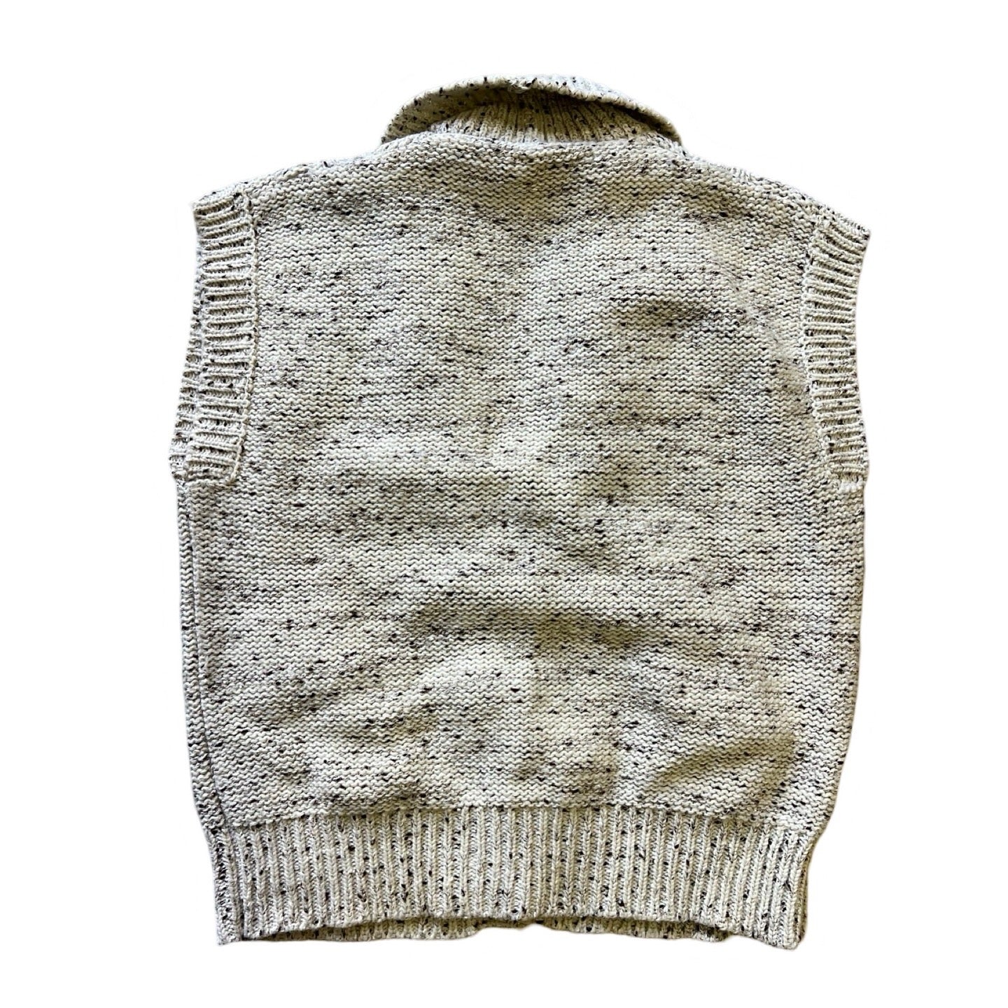 Vintage 70’s Bohemian Sweater Girl of California Cable Knit Shawl Collar Sweater Vest L