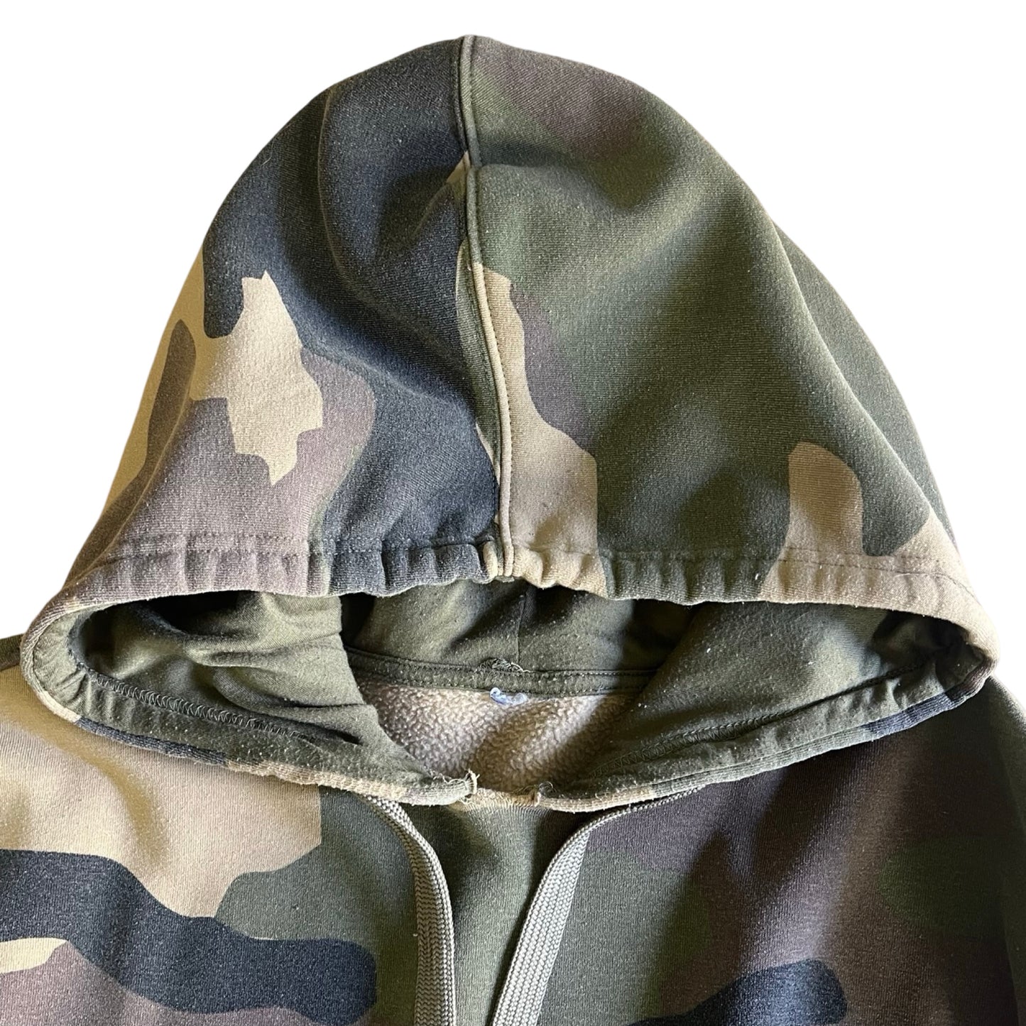 Vintage 90’s Oversized Large Print Faded Camo Hoodie 2XL