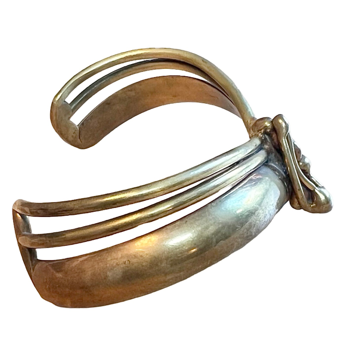 Vintage 1970’s Signed Clarke V. Carmen Modernist Brass Cuff