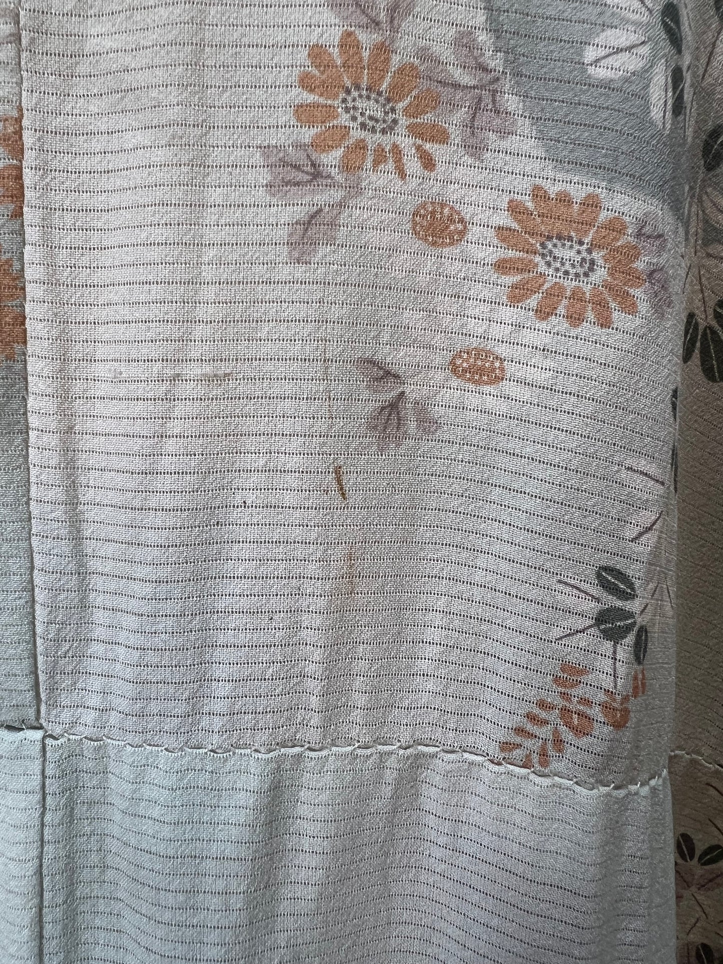 Vintage 1960’s Handmade Abstract Floral Kimono O/S