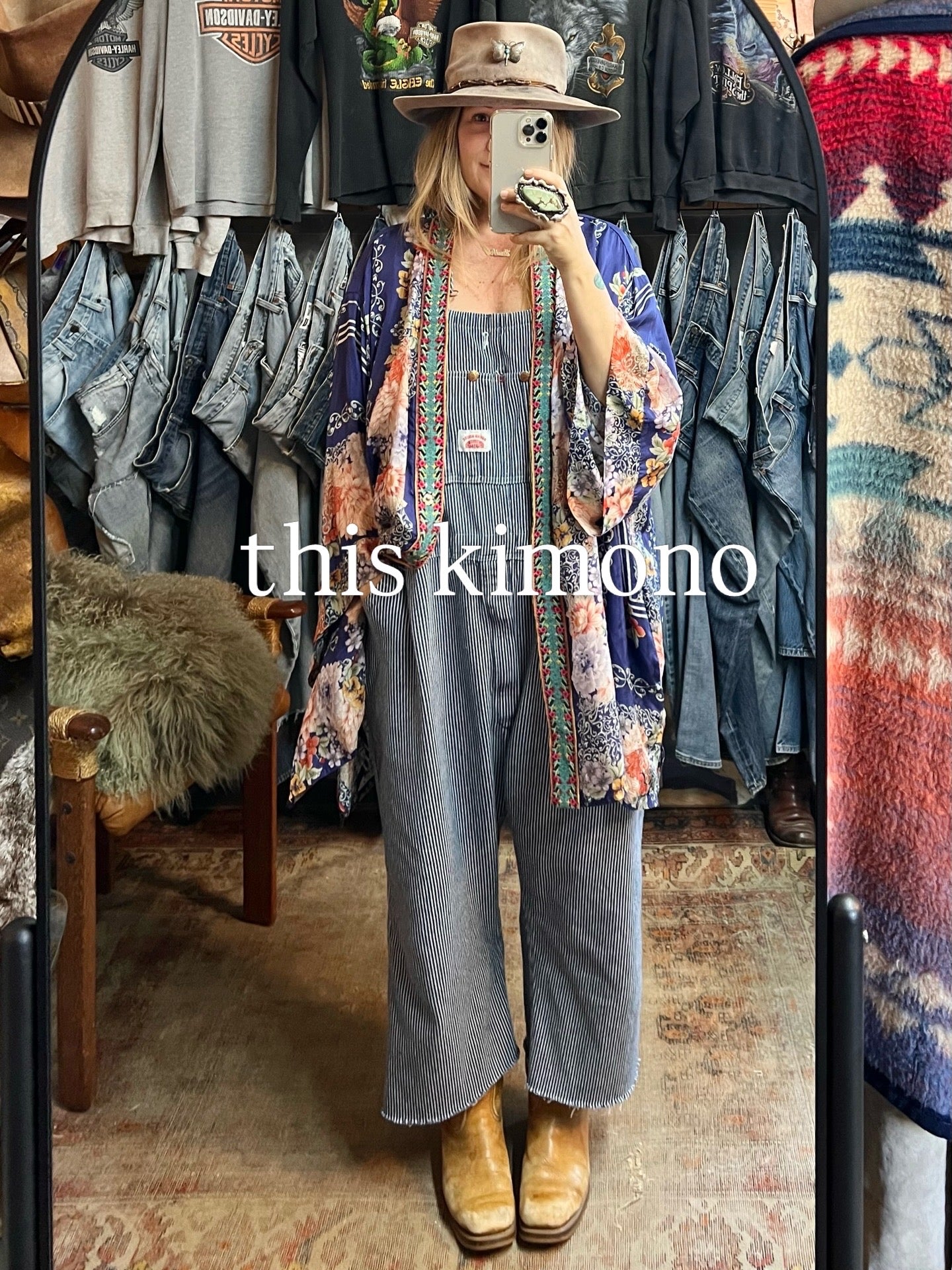 Johnny Was Oversized Silk Floral Snap Front Kimono