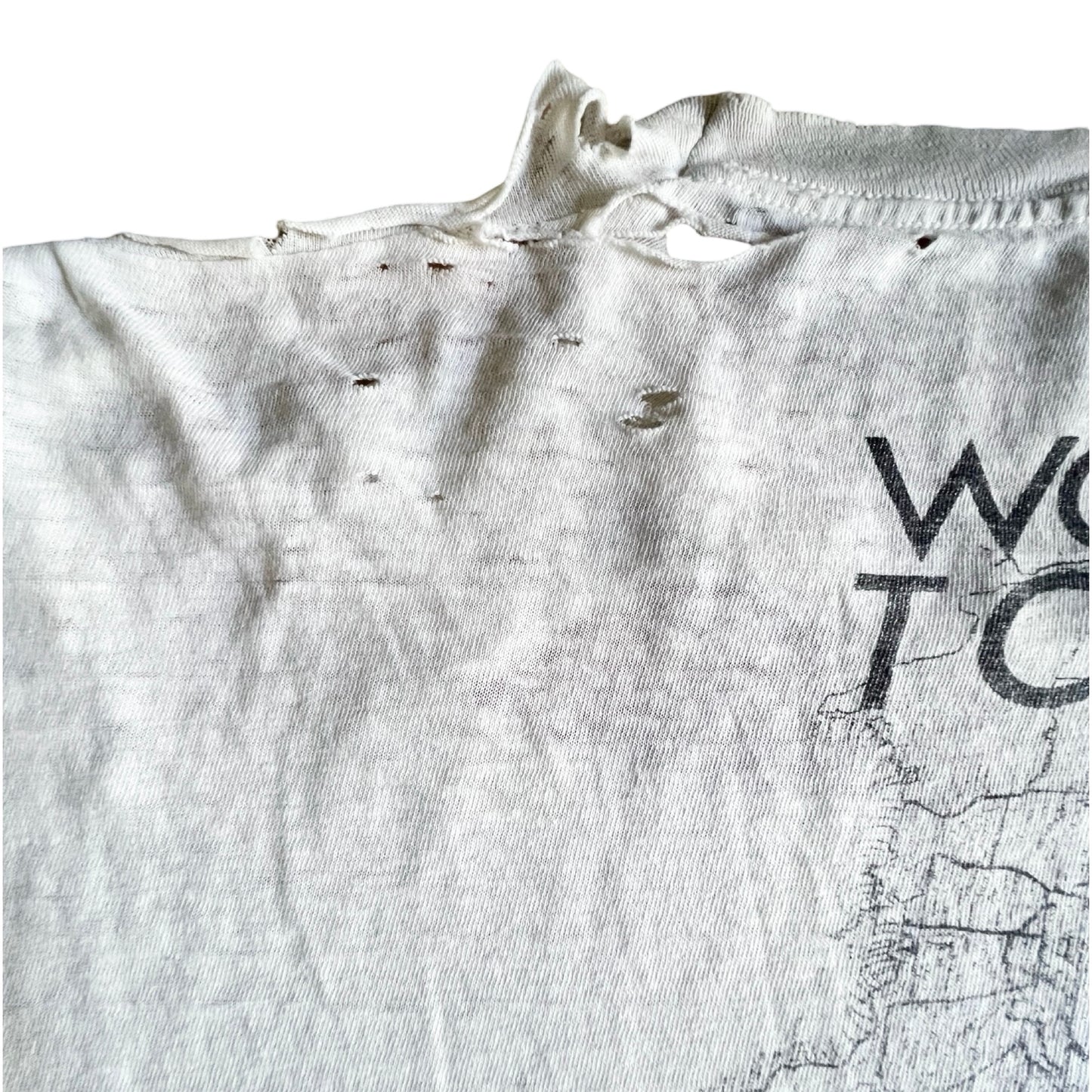 Vintage Thrashed REM Work Tour 1987 T-Shirt Band Rock Tee XXL