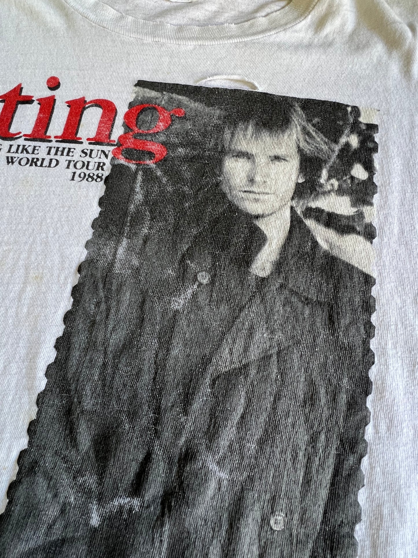 Vintage Sting 1988 Nothing Like The Sun Single Stitch Distressed Tour T-Shirt