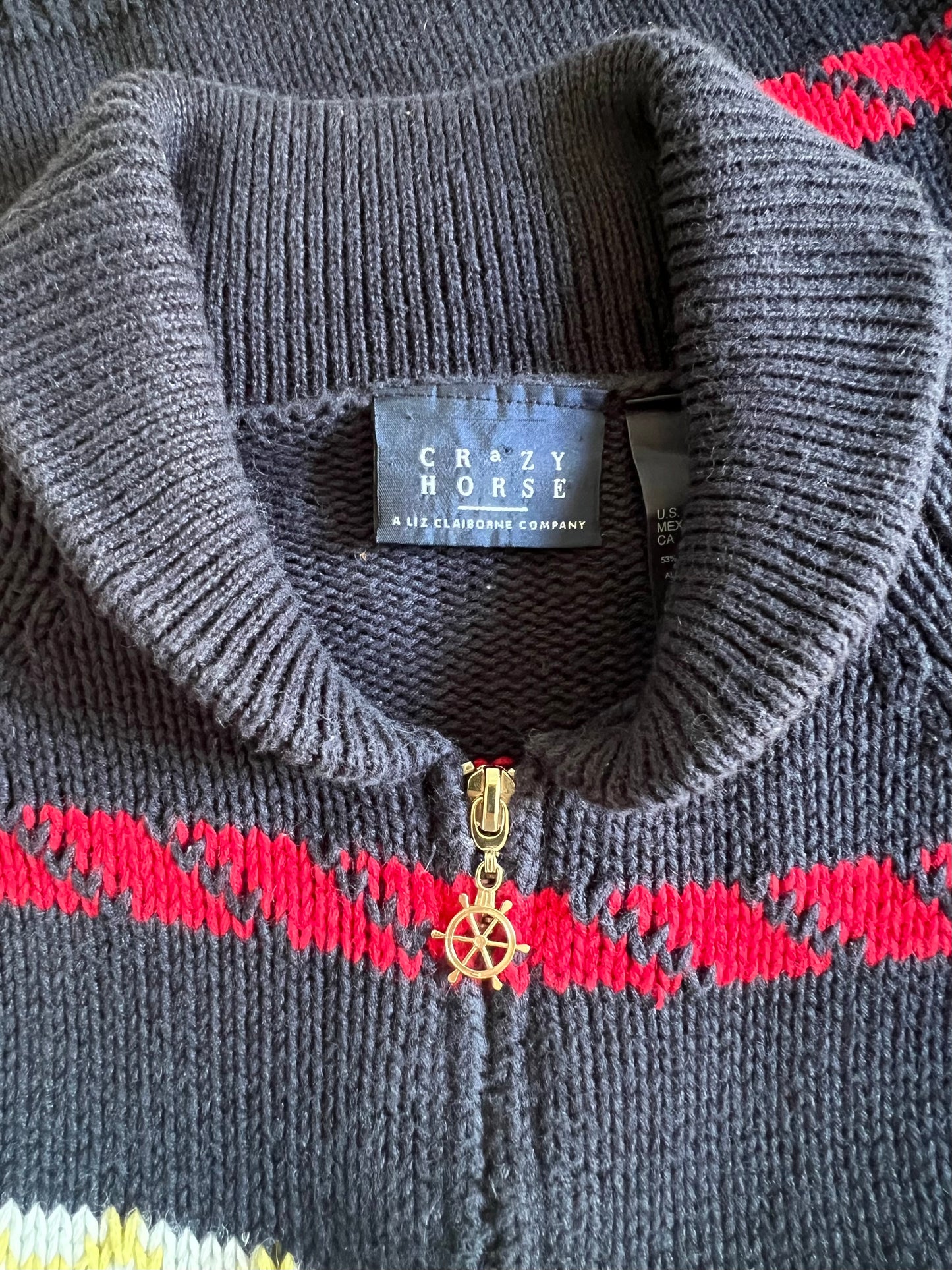 Vintage 90’s Sailboat Cardigan Liz Claiborne S