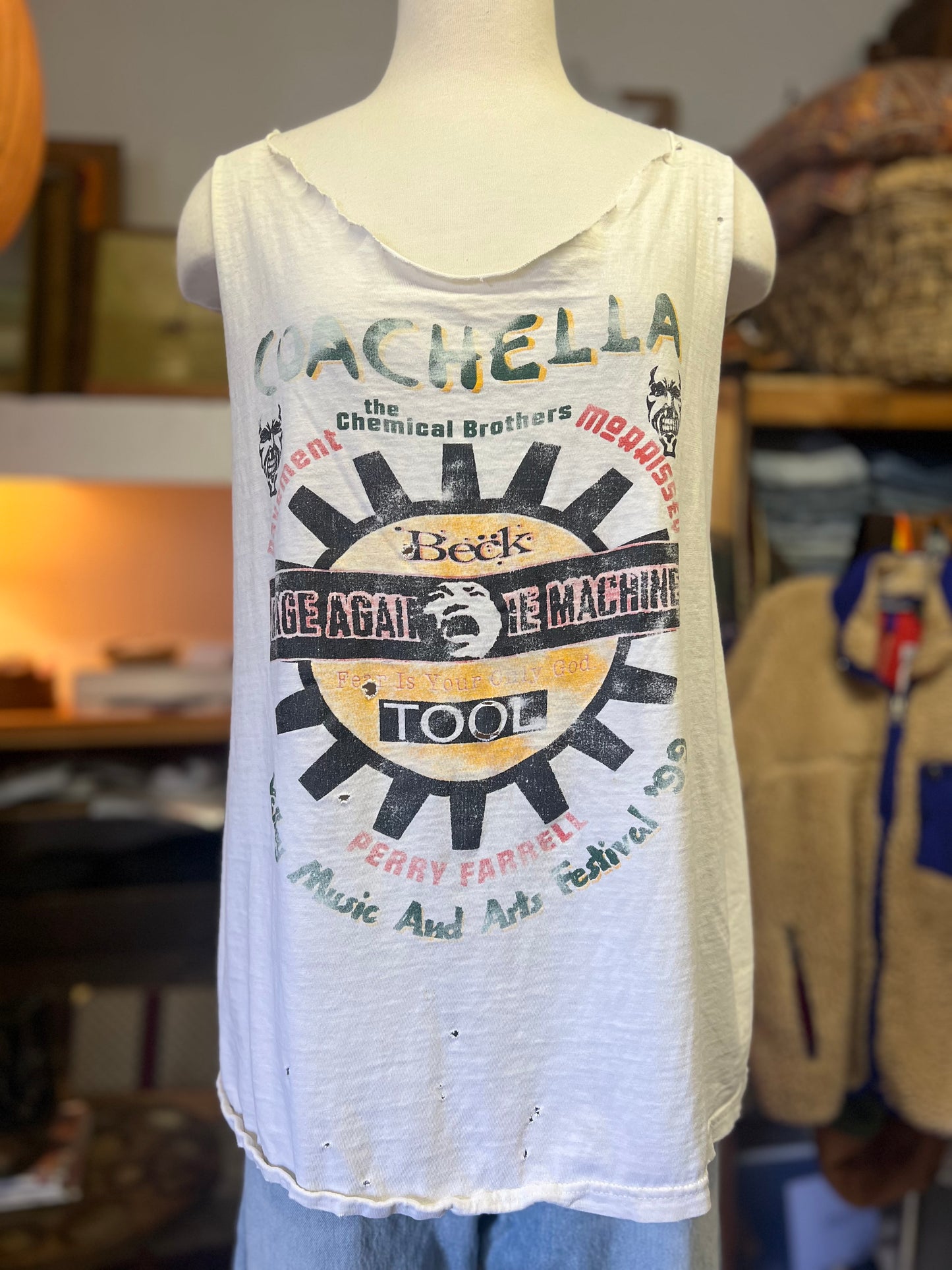 Super Rare Vintage Coachella Music Festival 1999 Cut Off T-Shirt Tank XL