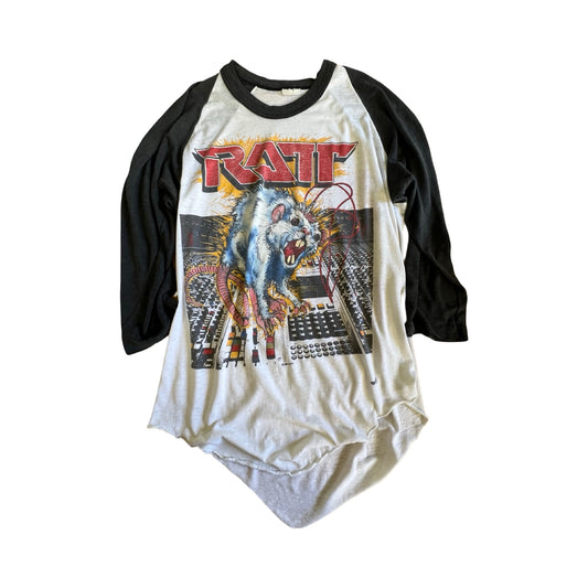 Vintage Rare Ratt Ratt N’ Roll Tour 1984 Single Stitch Raglan Band Tee Worn To Perfection S