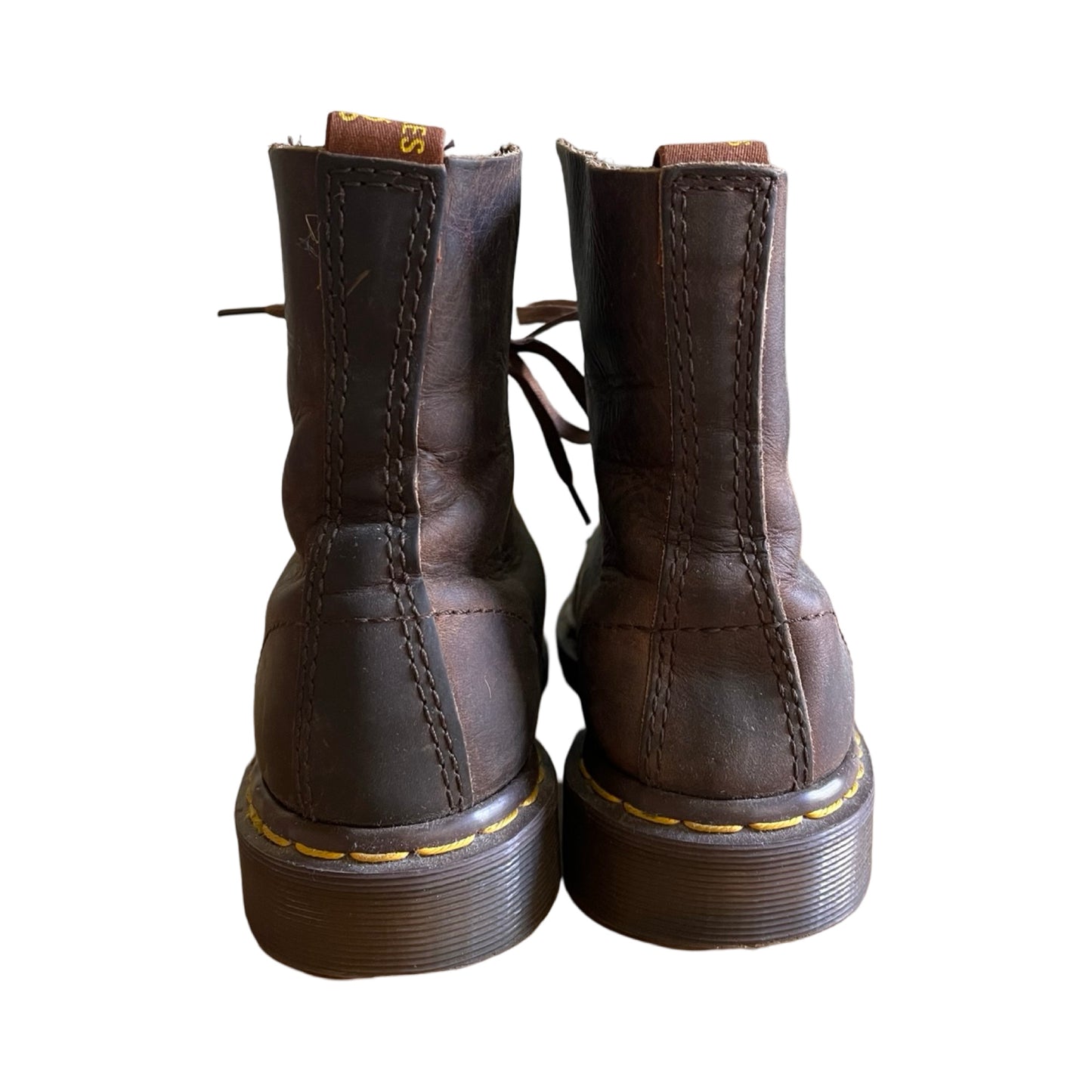 Vintage Rare Dr Martens Alix Boot Air Wair 8 Hole Soft Brown Leather Docs 8.5