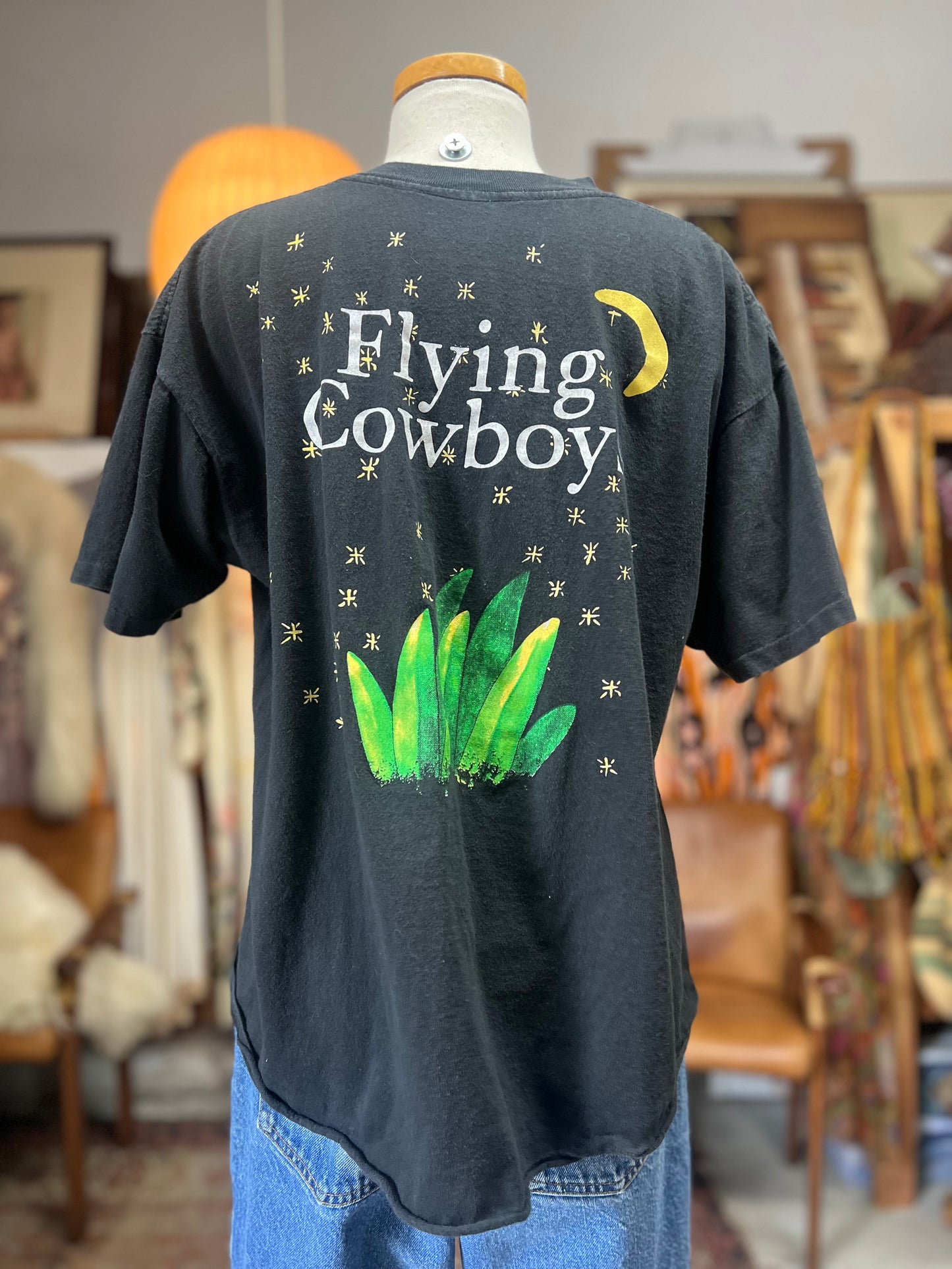 Vintage 90’s Rickie Lee Jones Flying Cowboys 2X Sided Tee XL