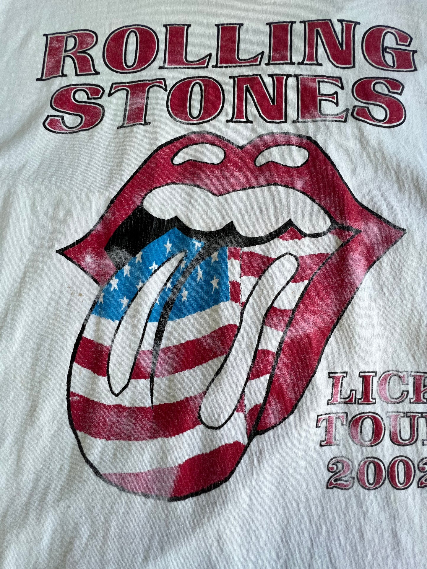 Vintage Rolling Stones Lick Tour 2002 Oversized Double Sided Tee