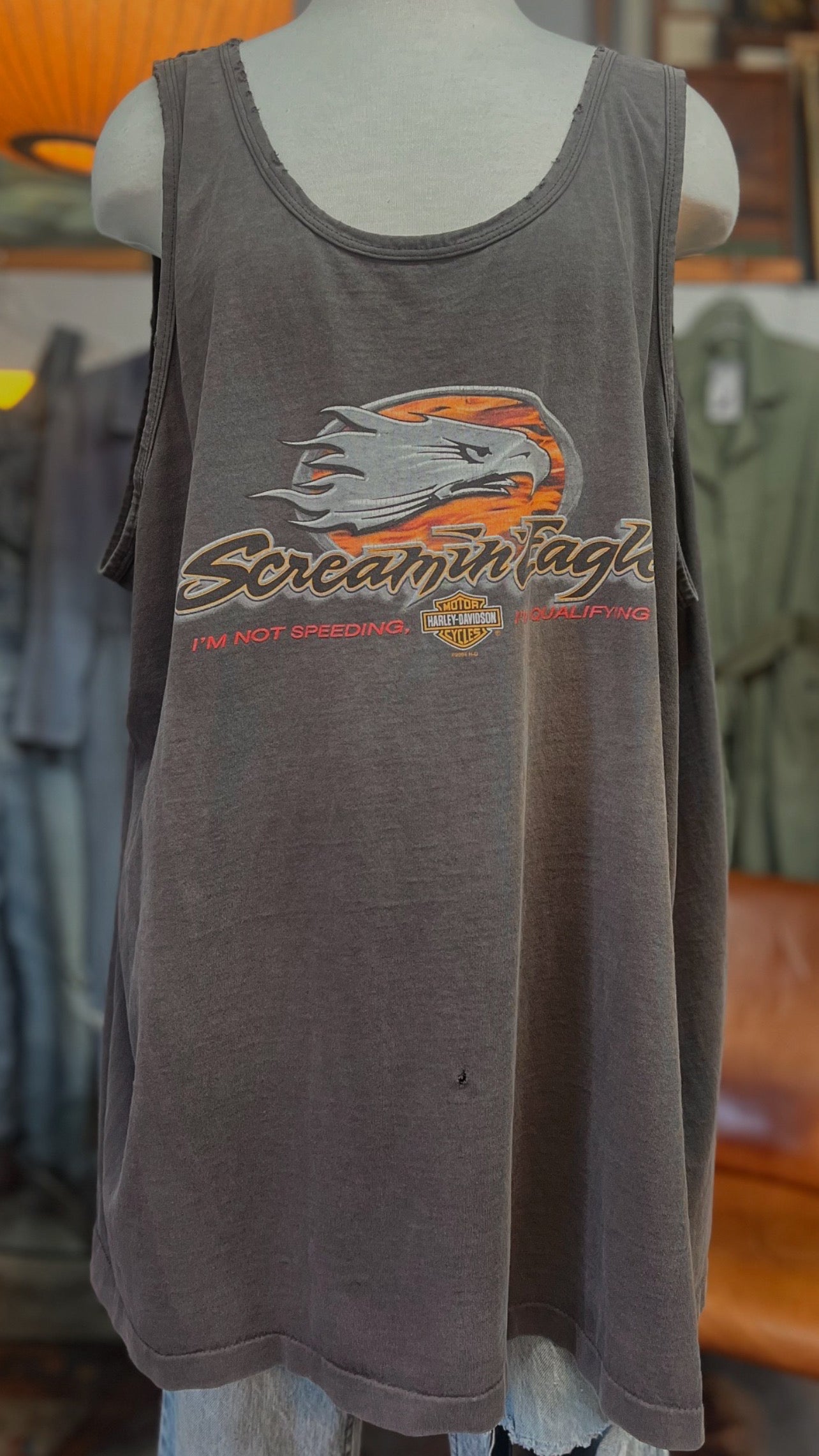 Vintage Rare Screaming Eagle Oversized Harley Tank 3XL