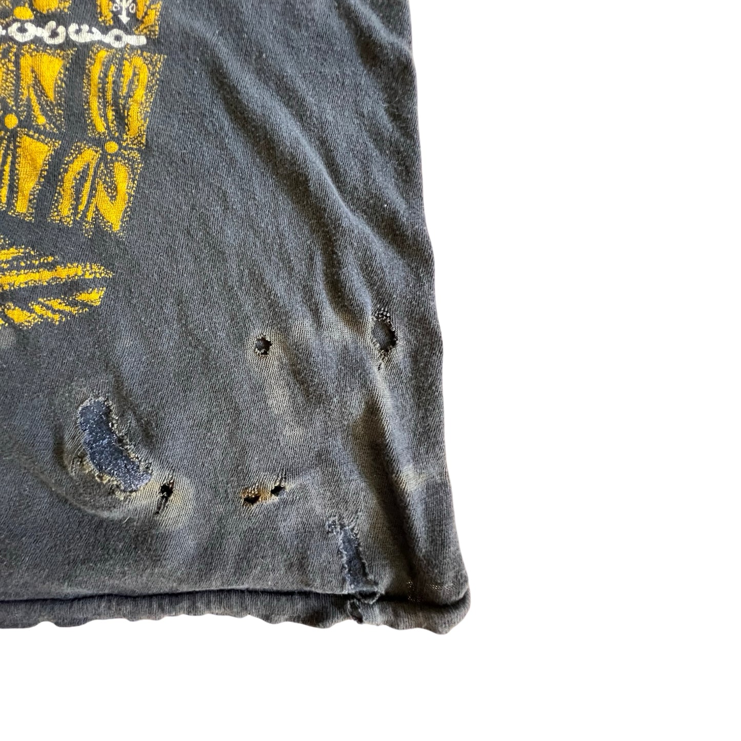 Vintage Iron Maiden Thrashed & Distressed 1983 Piece Of Mind Original Tour Tee