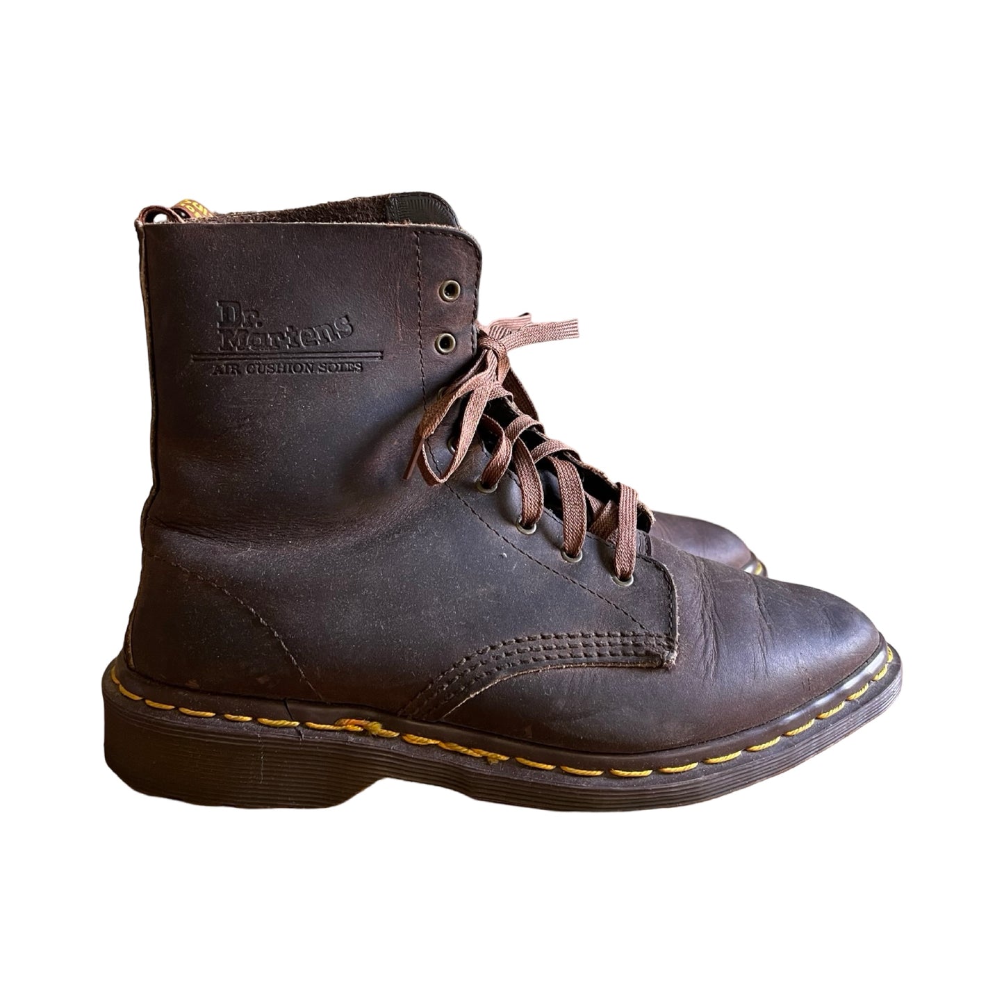 Vintage Rare Dr Martens Alix Boot Air Wair 8 Hole Soft Brown Leather Docs 8.5