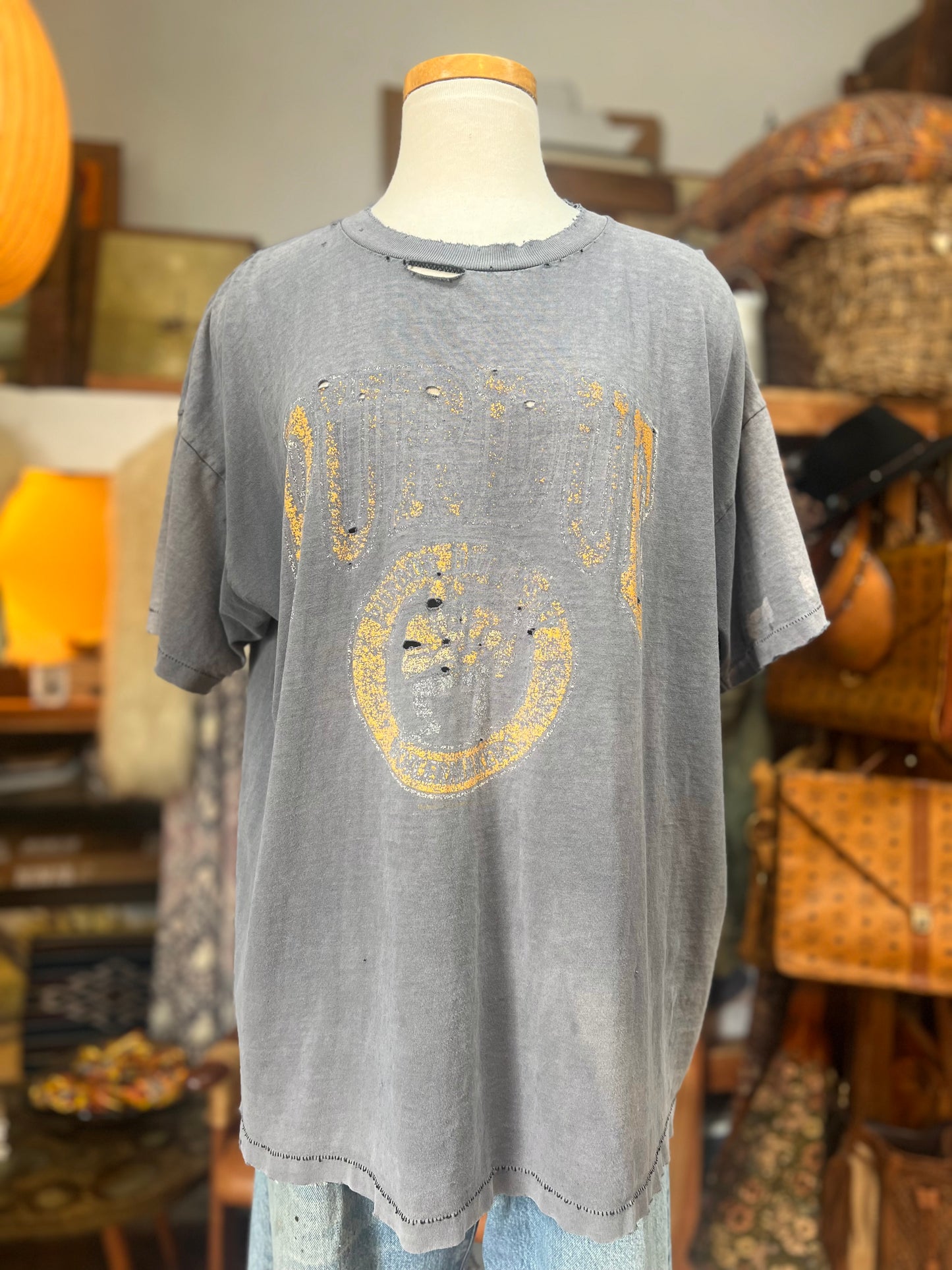 Vintage Distressed Purdue Single Stitch Oversized Tee XL