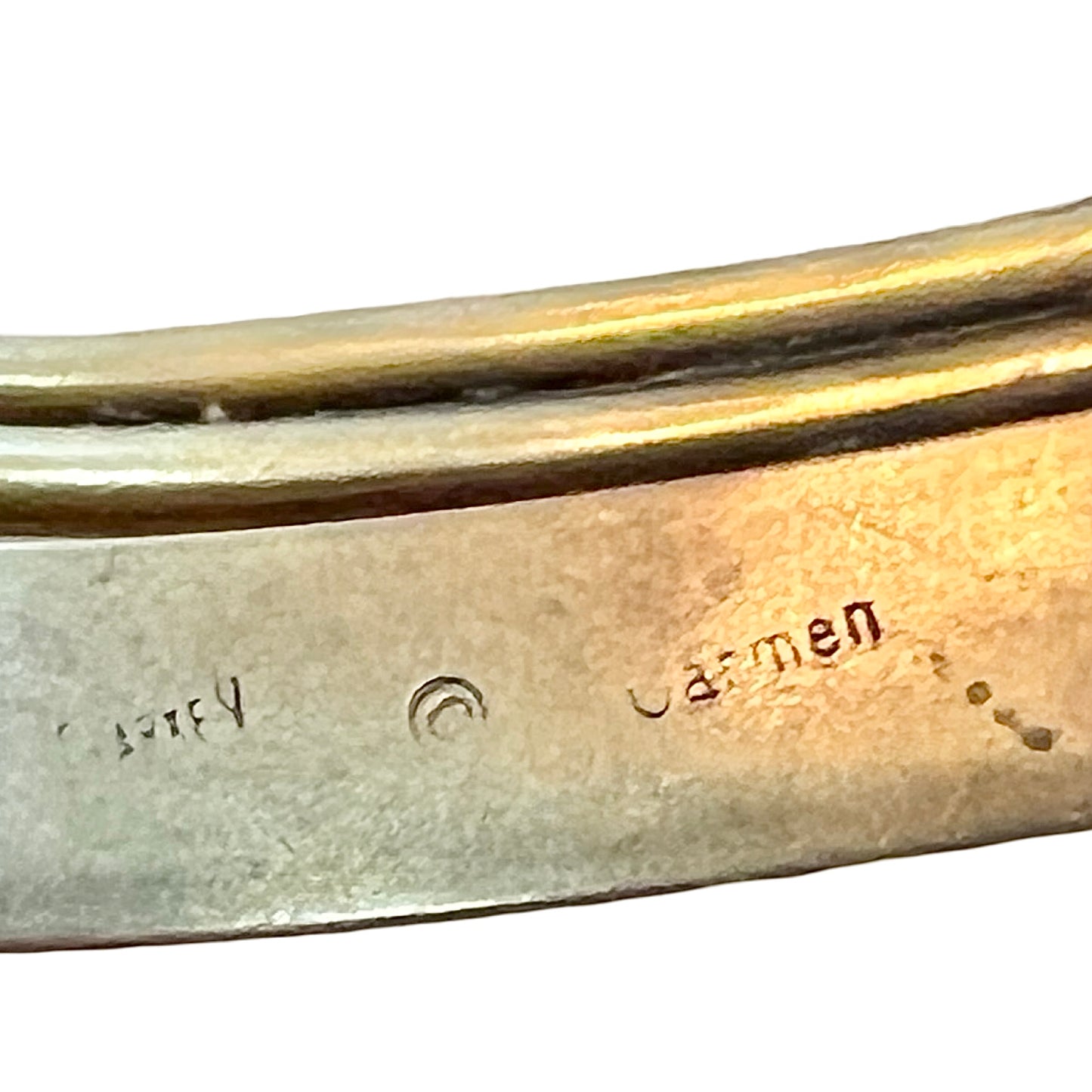 Vintage 1970’s Signed Clarke V. Carmen Modernist Brass Cuff