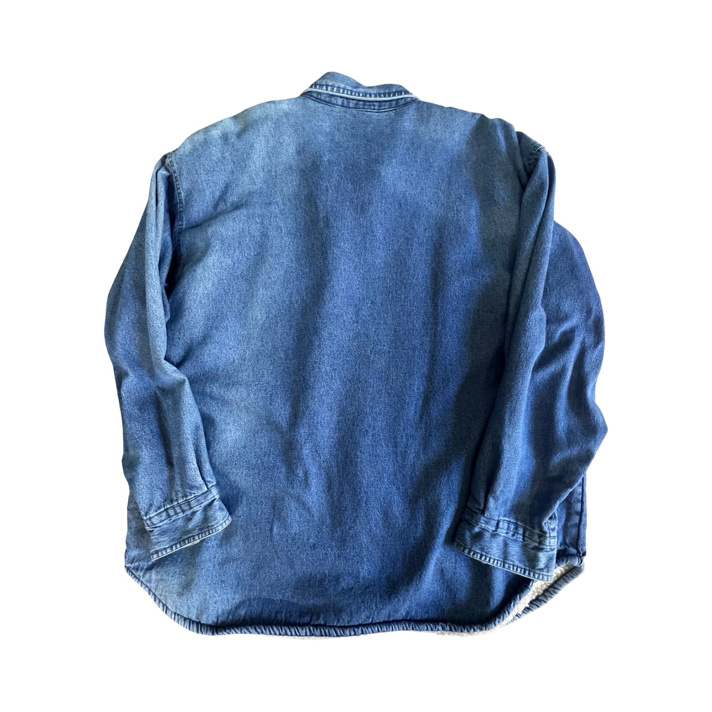 Vintage Oversized 80’s Route 66 Denim Sherpa Shirt Jacket XL/XXL
